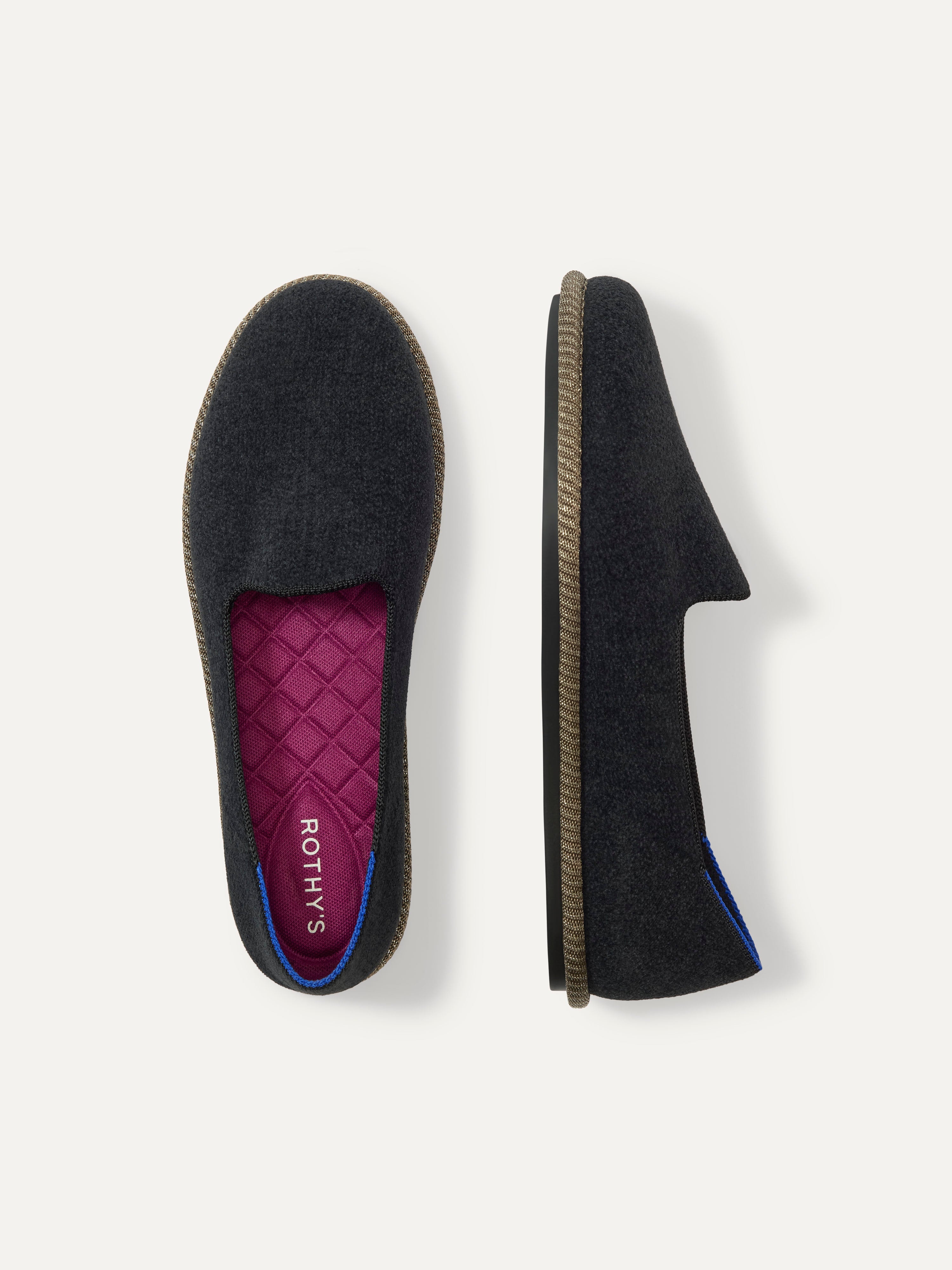 Rothy's The Cruiser Loafer mocassini donna ReVelvet Black velluto