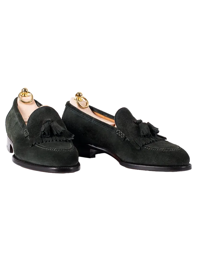 Stefano Bemer Loafers C1199 mocassini verde camoscio