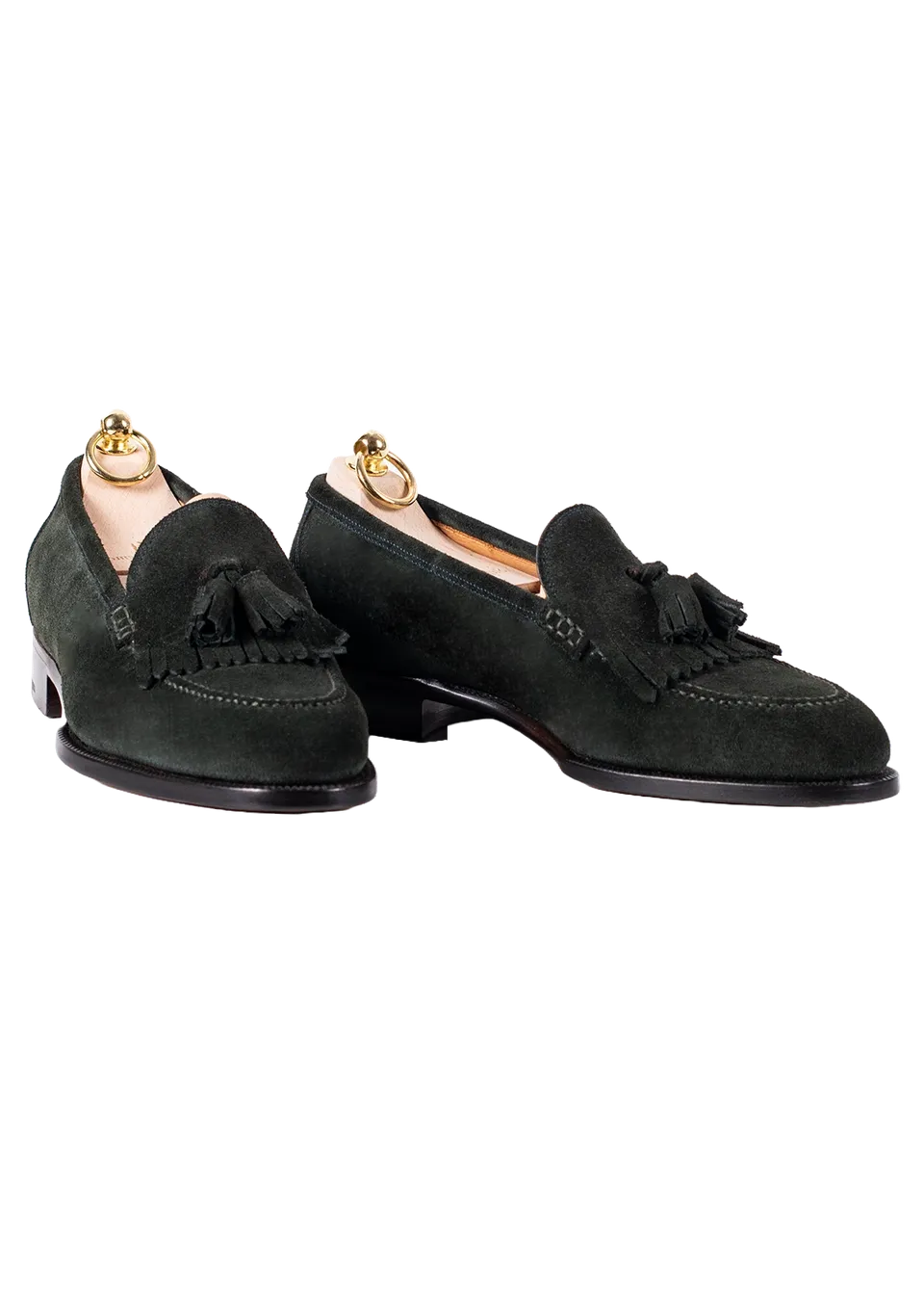 Stefano Bemer Loafers C1199 mocassini verde camoscio