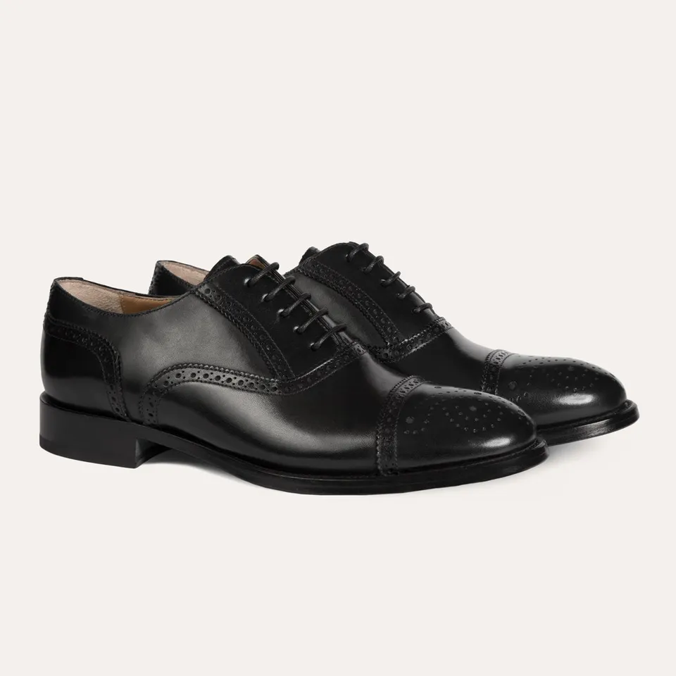 Dellovo Toledo derby uomo nero cuoio anticato