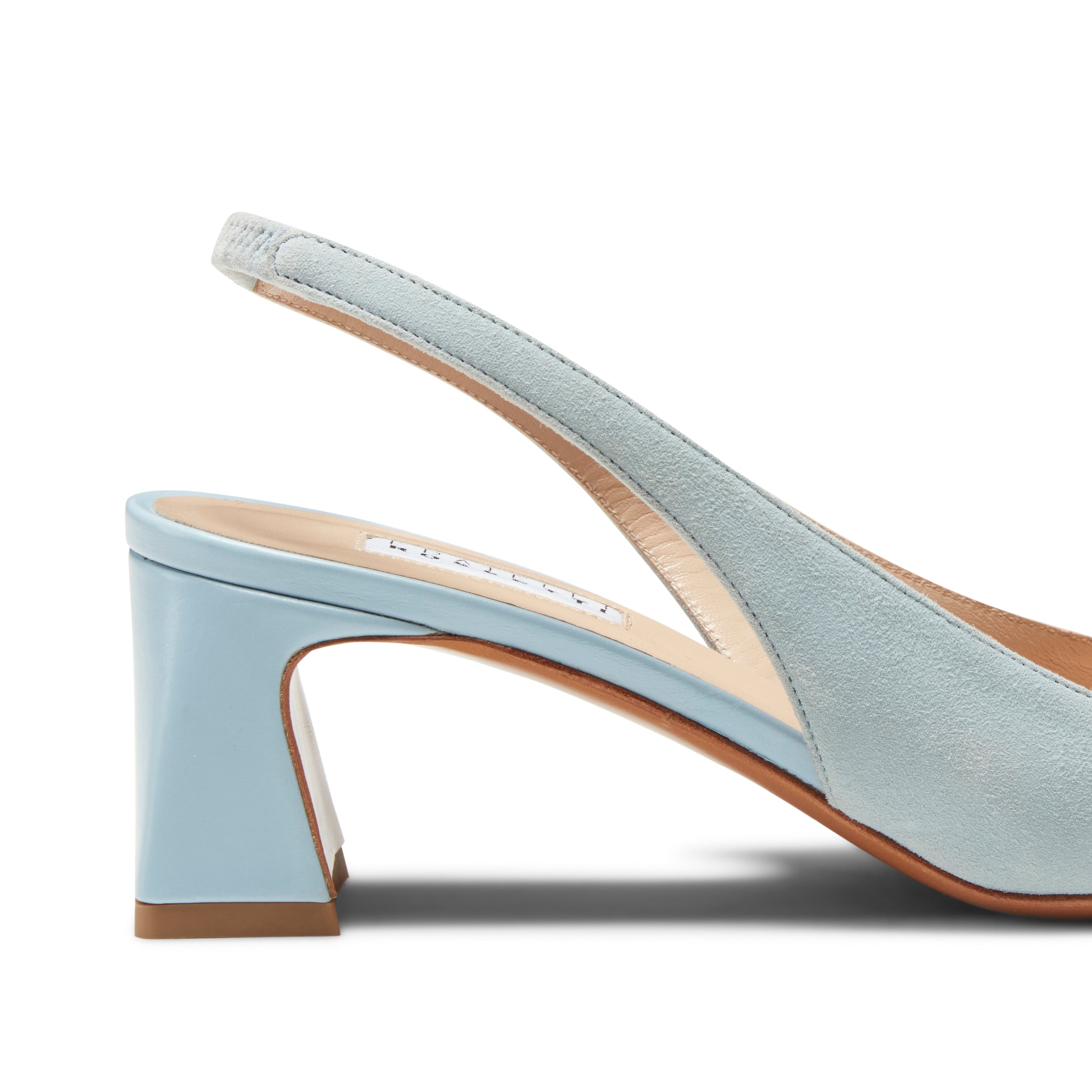 F.lli Rossetti Slingback scamosciata acquamarina 50mm