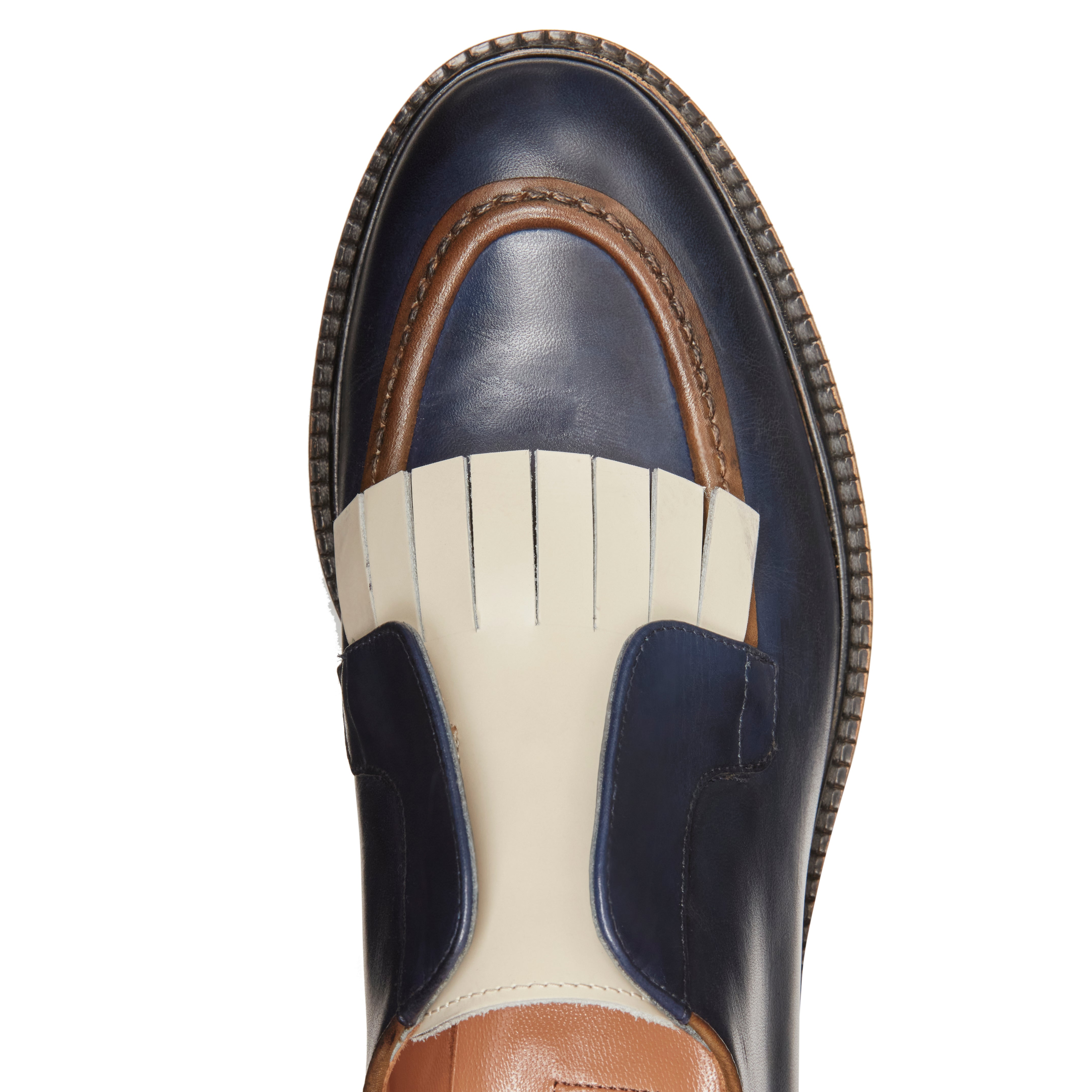 F.lli Rossetti Dandy Derby Donna Pelle Navy Avorio 68288