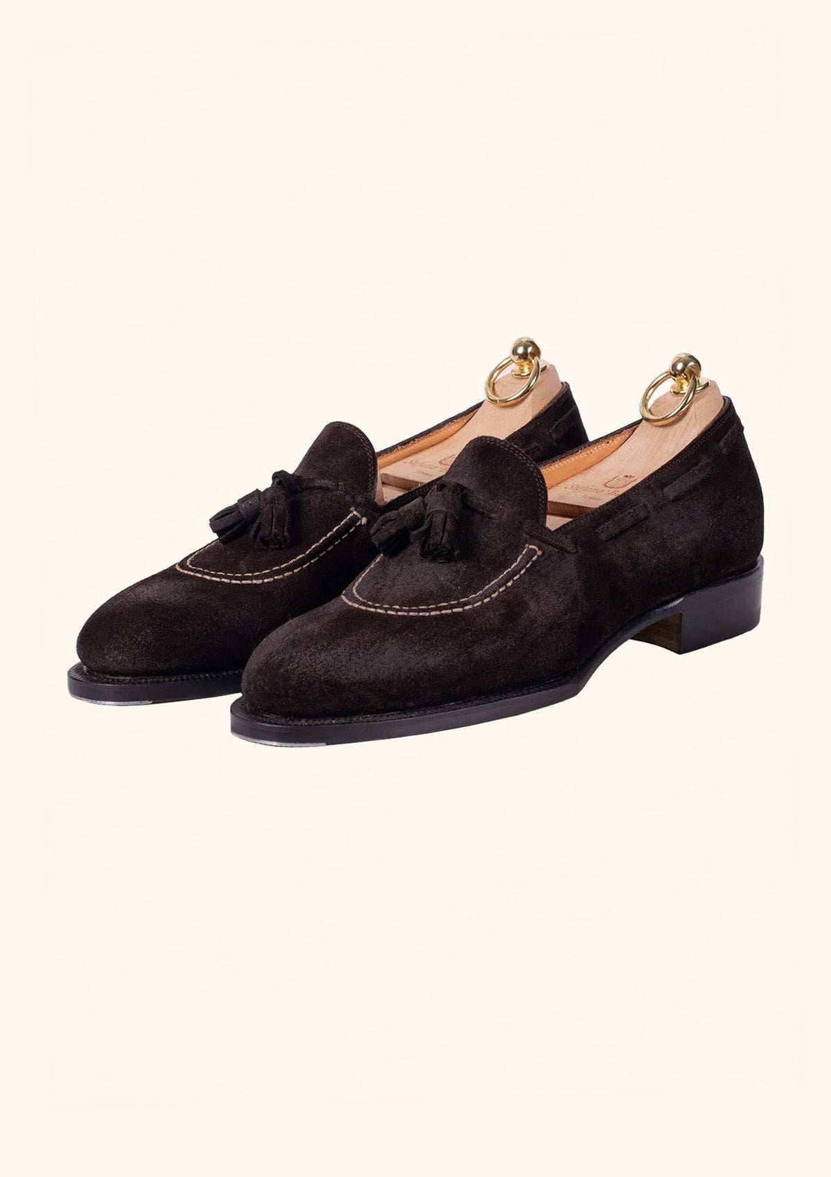 Stefano Bemer T1327 Mocassini Camoscio Marrone Scuro
