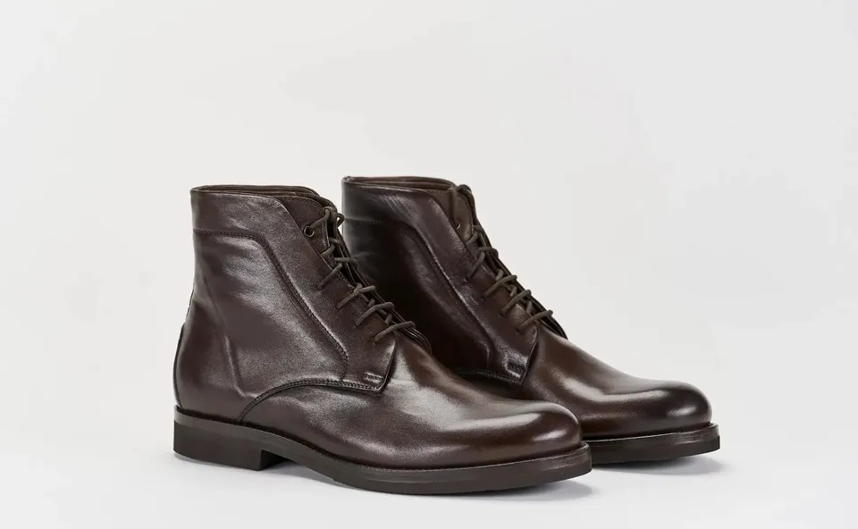 Sandro Barbera 35212 stivaletto liscio cioccolato Vibram