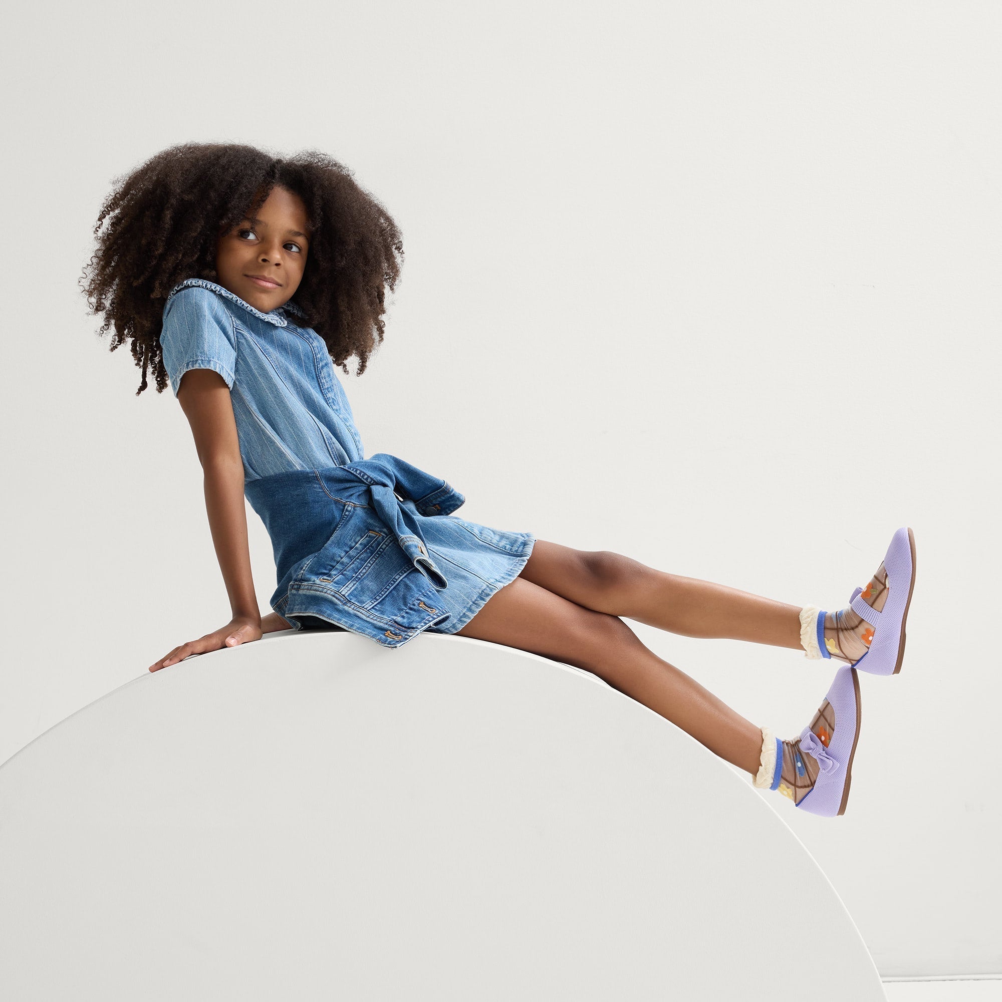 Rothy's Kids Tux Bow Mary Jane ballerine bambina Soft Orchid fiocco