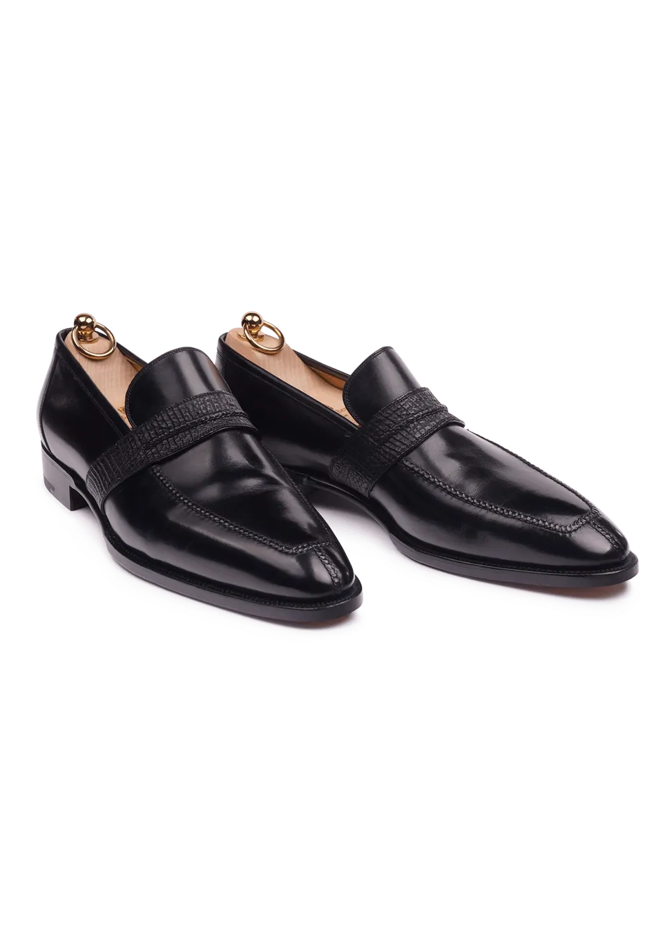 Stefano Bemer Loafers C1230 mocassini neri penny squalo