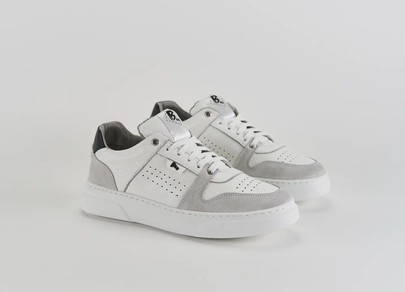 Sandro Barbera B68 Materia White/Black sneaker bianco pelle