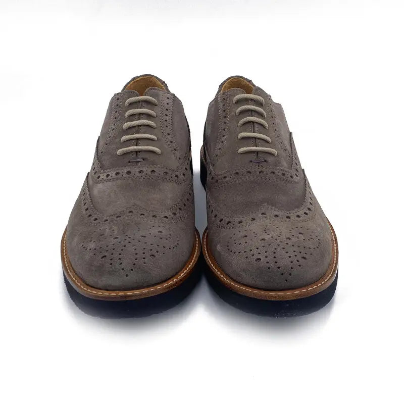 Sandro Barbera Tinte a Mano 981 Oxford camoscio taupe Vibram