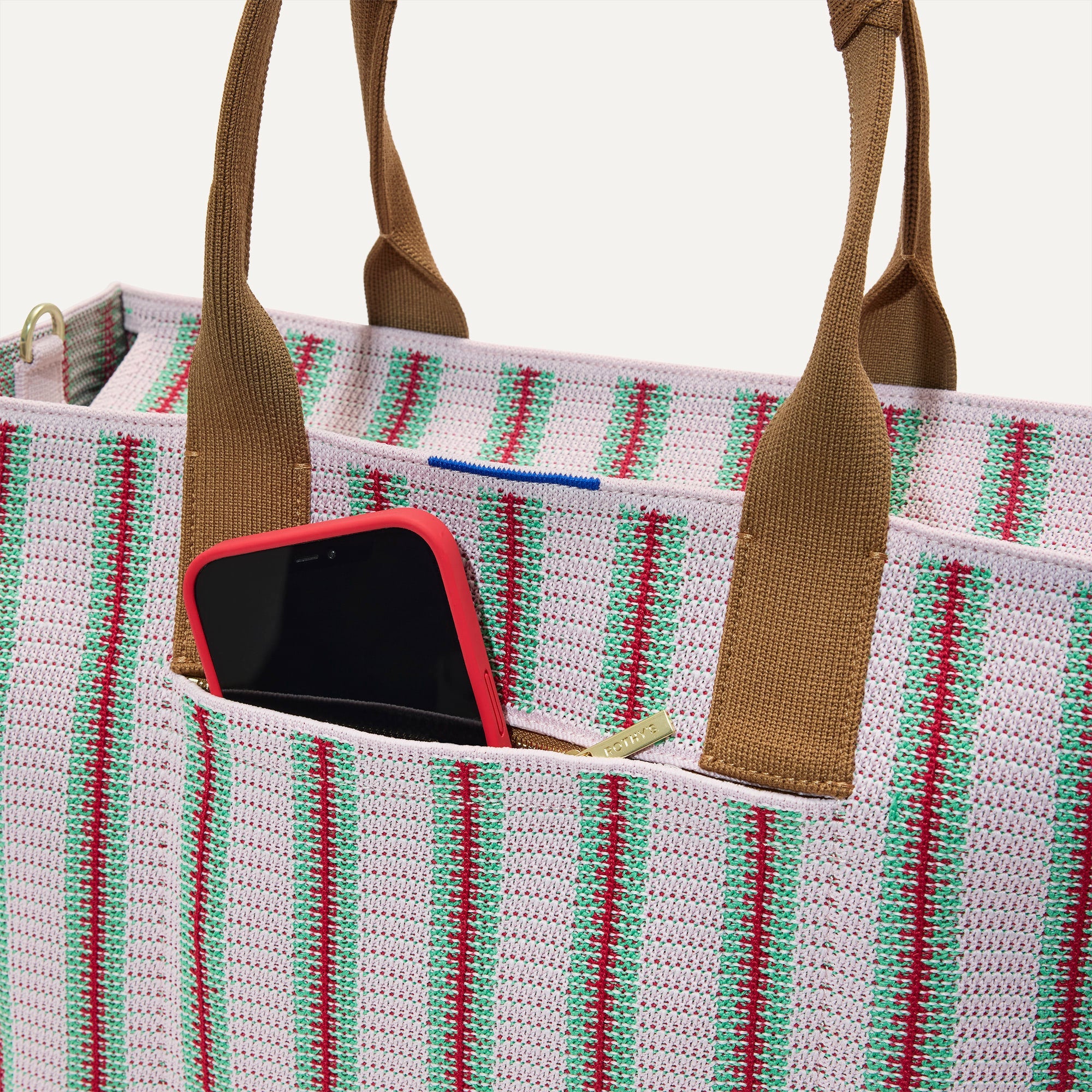Rothy's Classic Tote tote bag Watermelon Market Stripe rosa