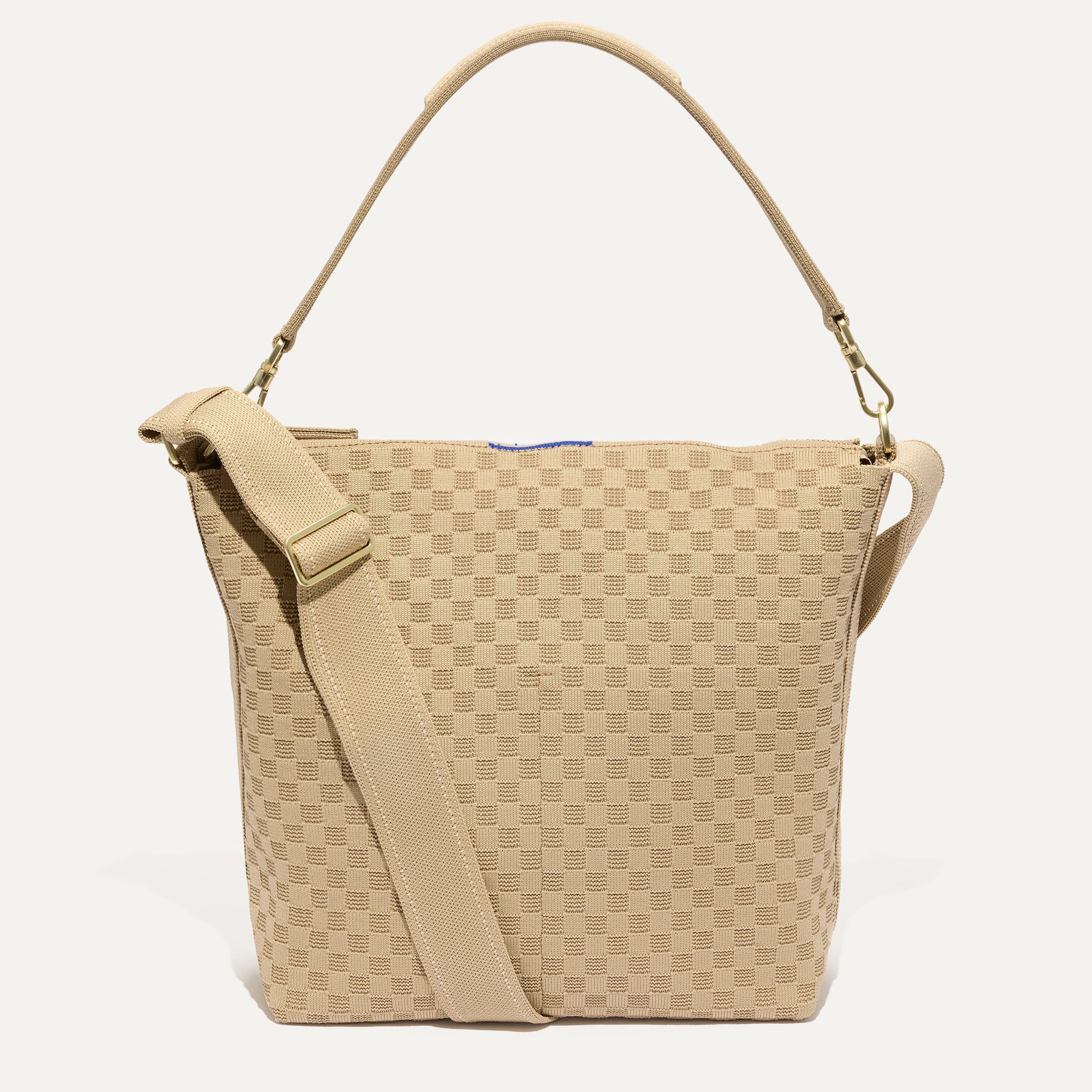 Rothy's Mini Zip Bucket borsa Knot Brown secchiello tracolla