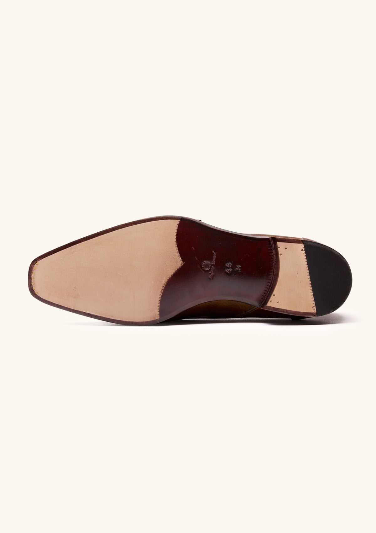 Stefano Bemer Monks C2310 Scarpe Doppia Fibbia Tan Pelle
