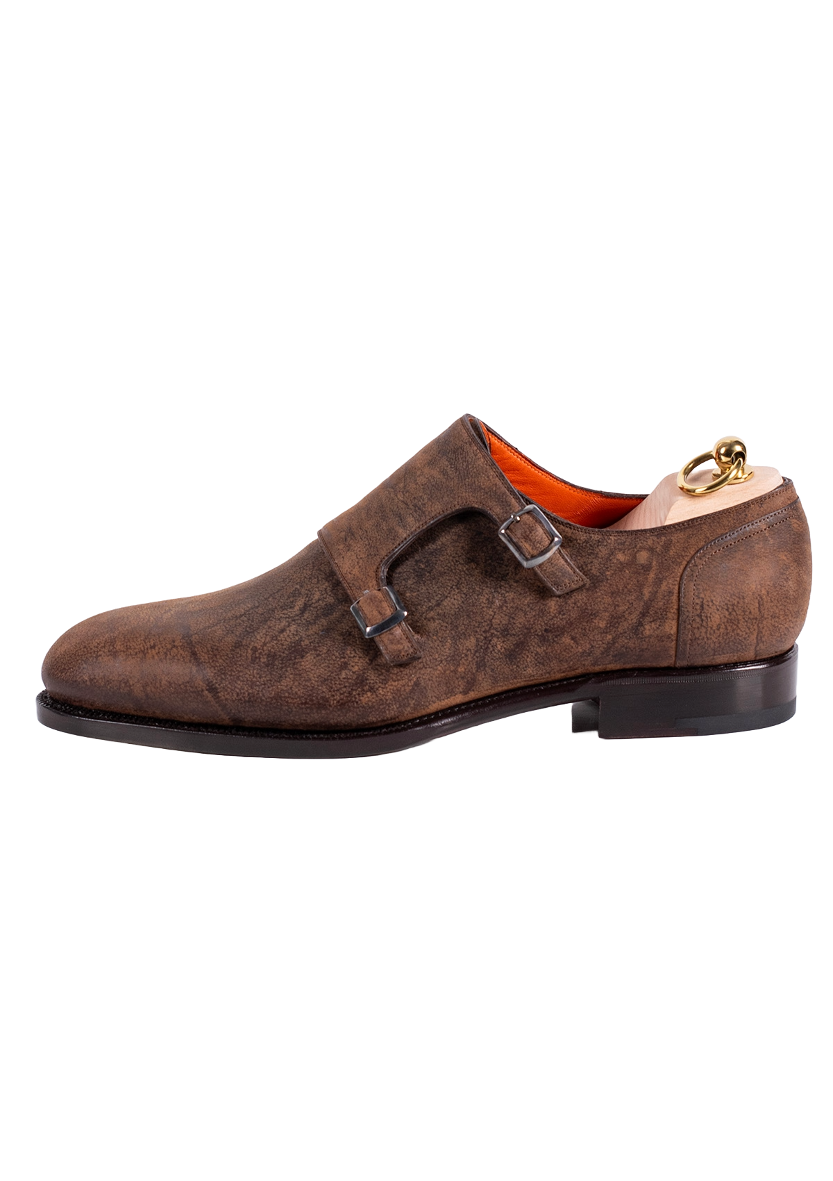 Stefano Bemer Monks C2340 scarpe double monk tabacco kudu