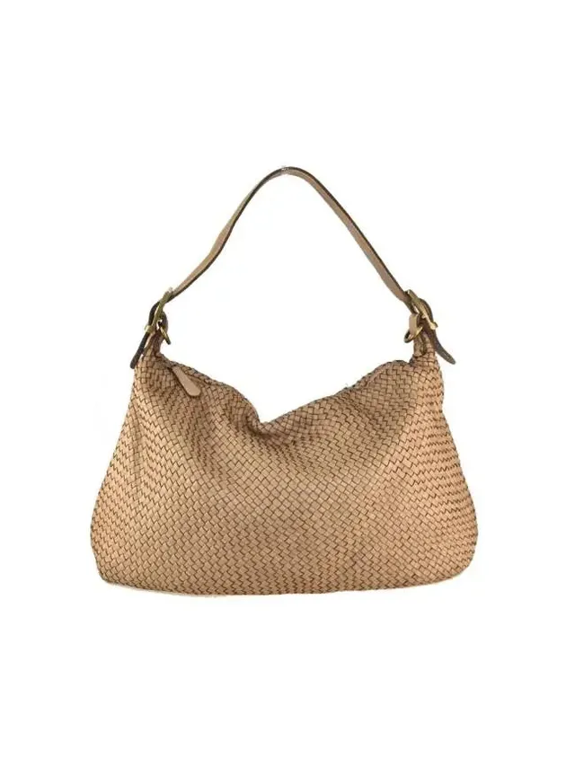 Sandro Barbera BASY55861 borsa spalla pelle taupe intreccio