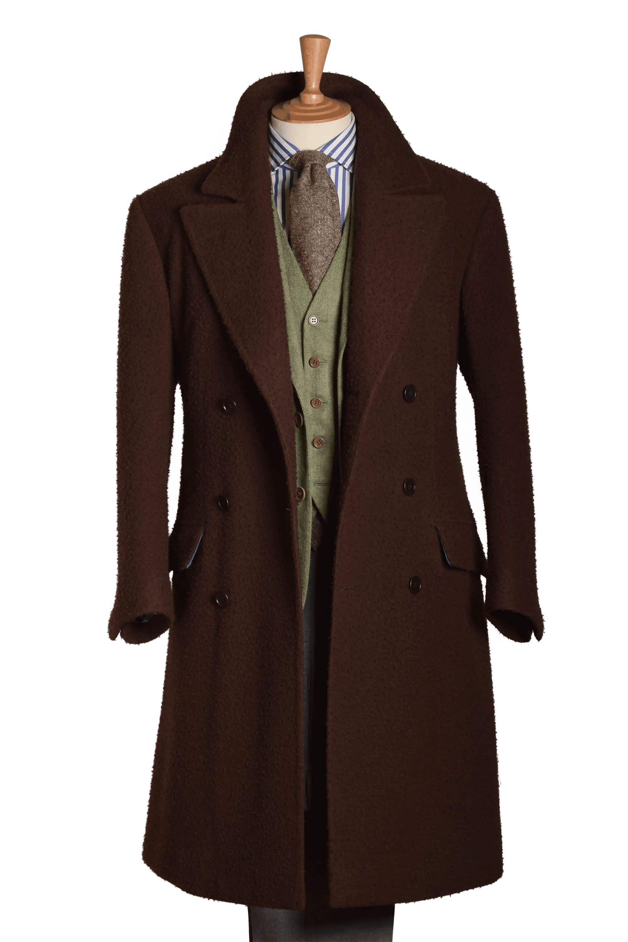 Stefano Bemer Overcoats SV4003 cappotto lana marrone