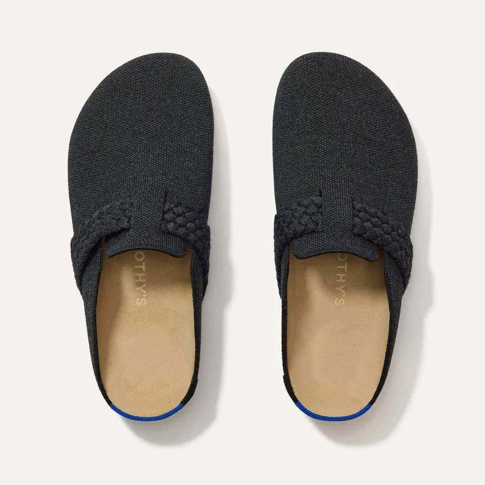 Rothy's The Braid Clog zoccoli donna Black nero lana