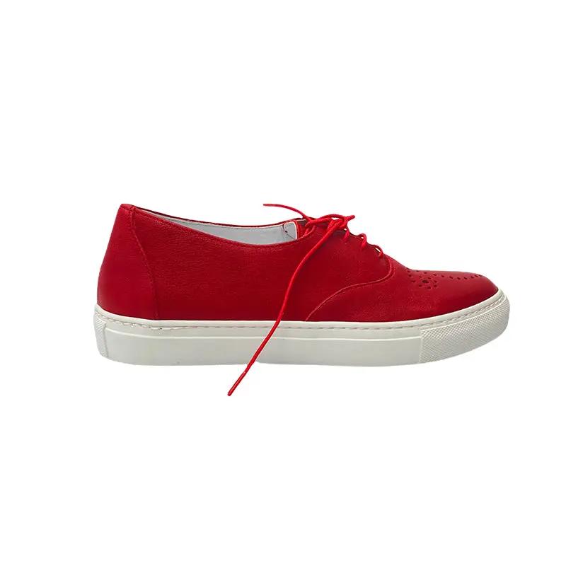 Sandro Barbera Spring francesina donna pelle rossa