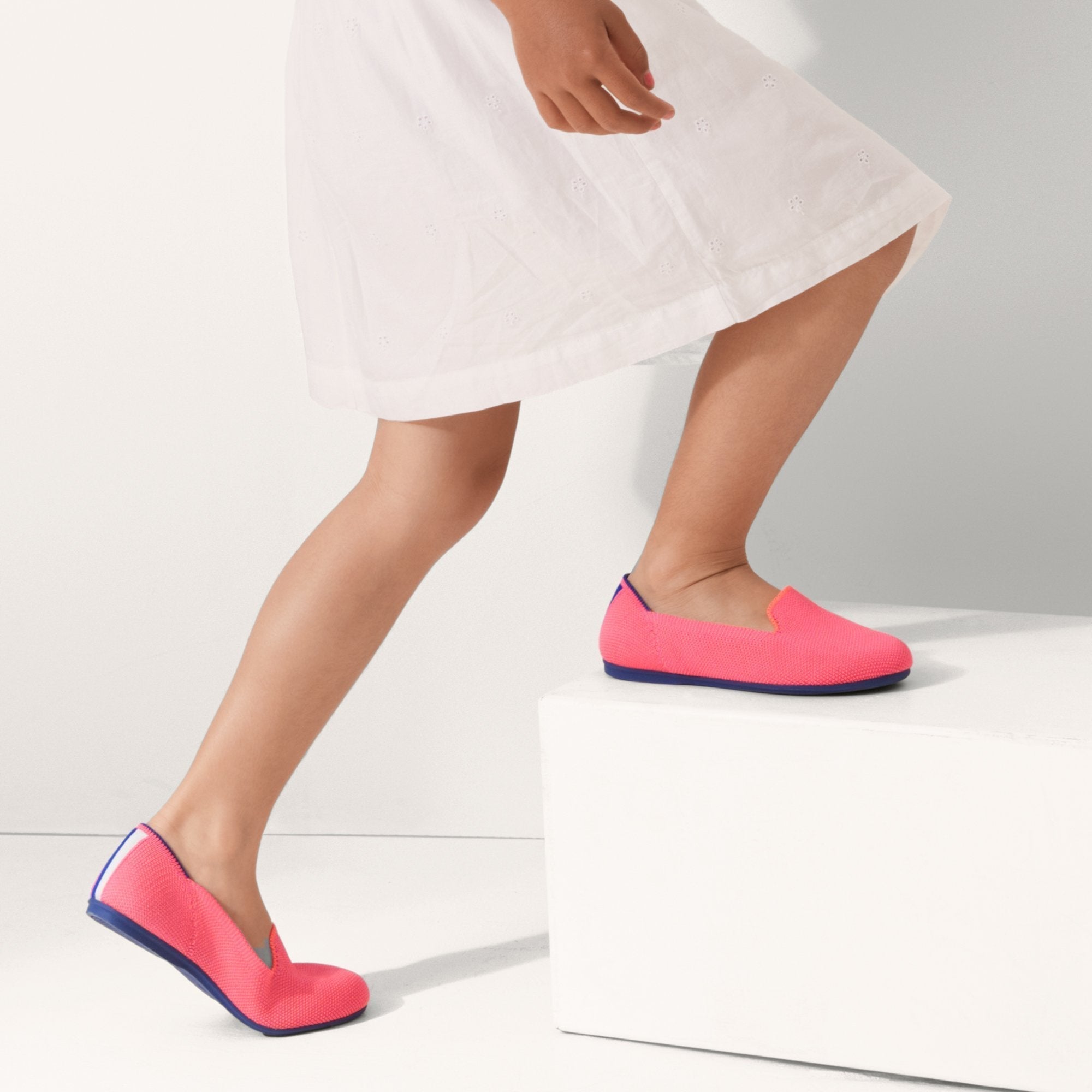 Rothy's The Kids Loafer mocassini bimba Flamingo rosa neon