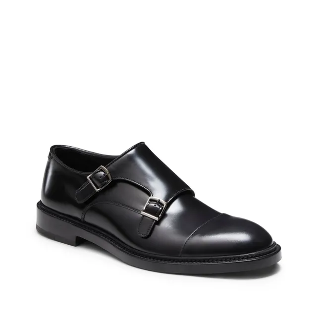 F.lli Rossetti Derby Doppia Fibbia 14756 scarpe pelle nera