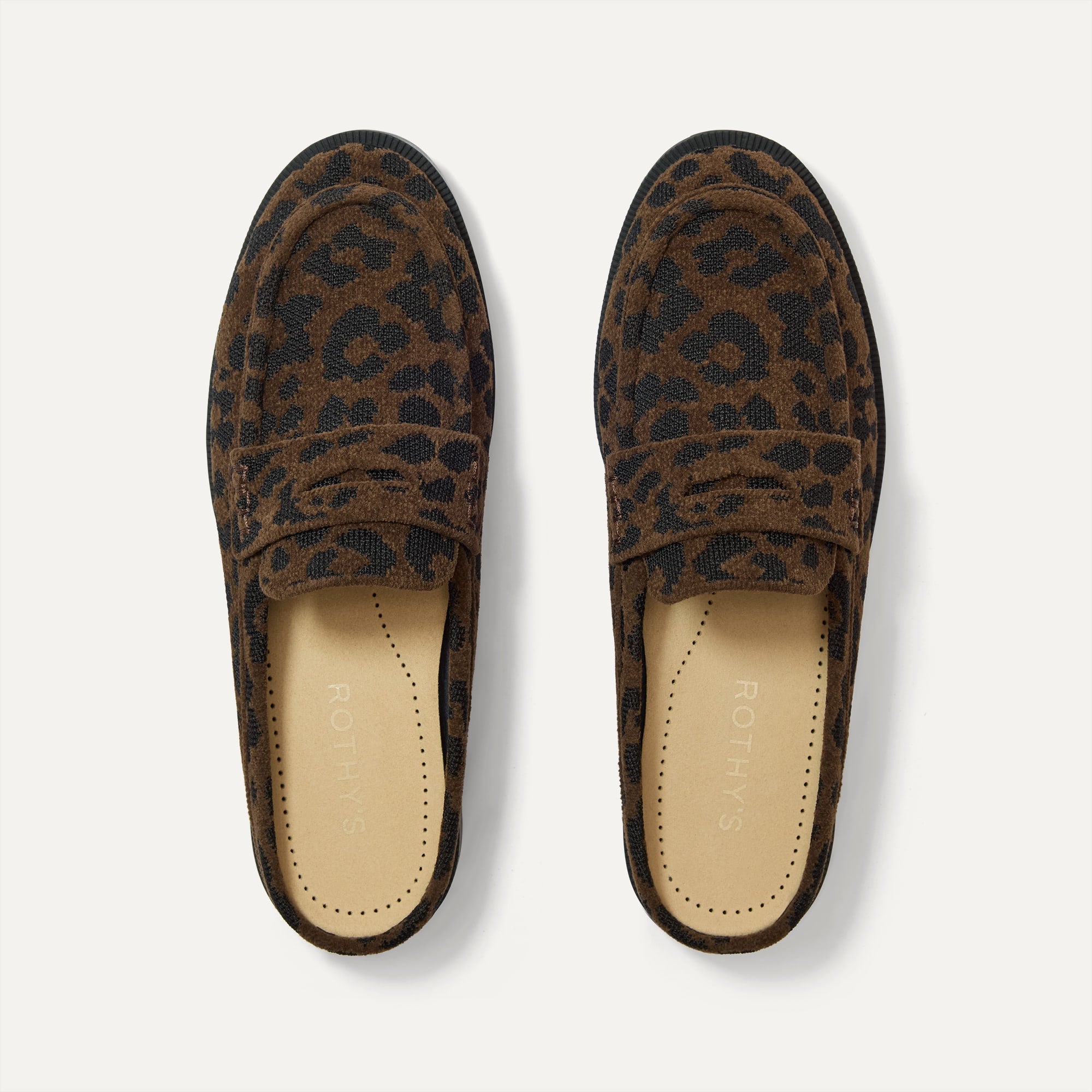 Rothy's The Penny Loafer Mule mocassini cheetah maculati