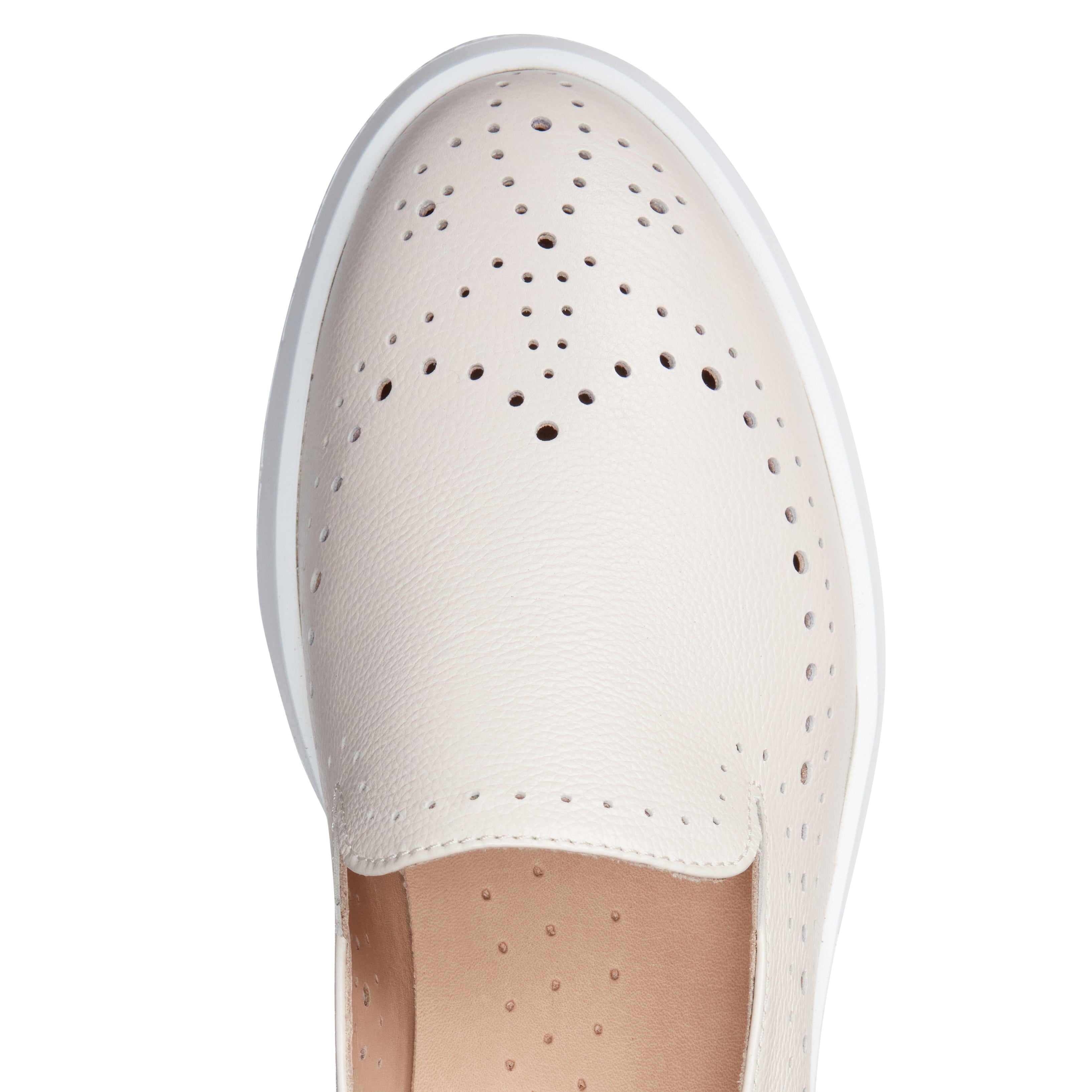 F.lli Rossetti Slipper 77099 latte pelle traforata donna