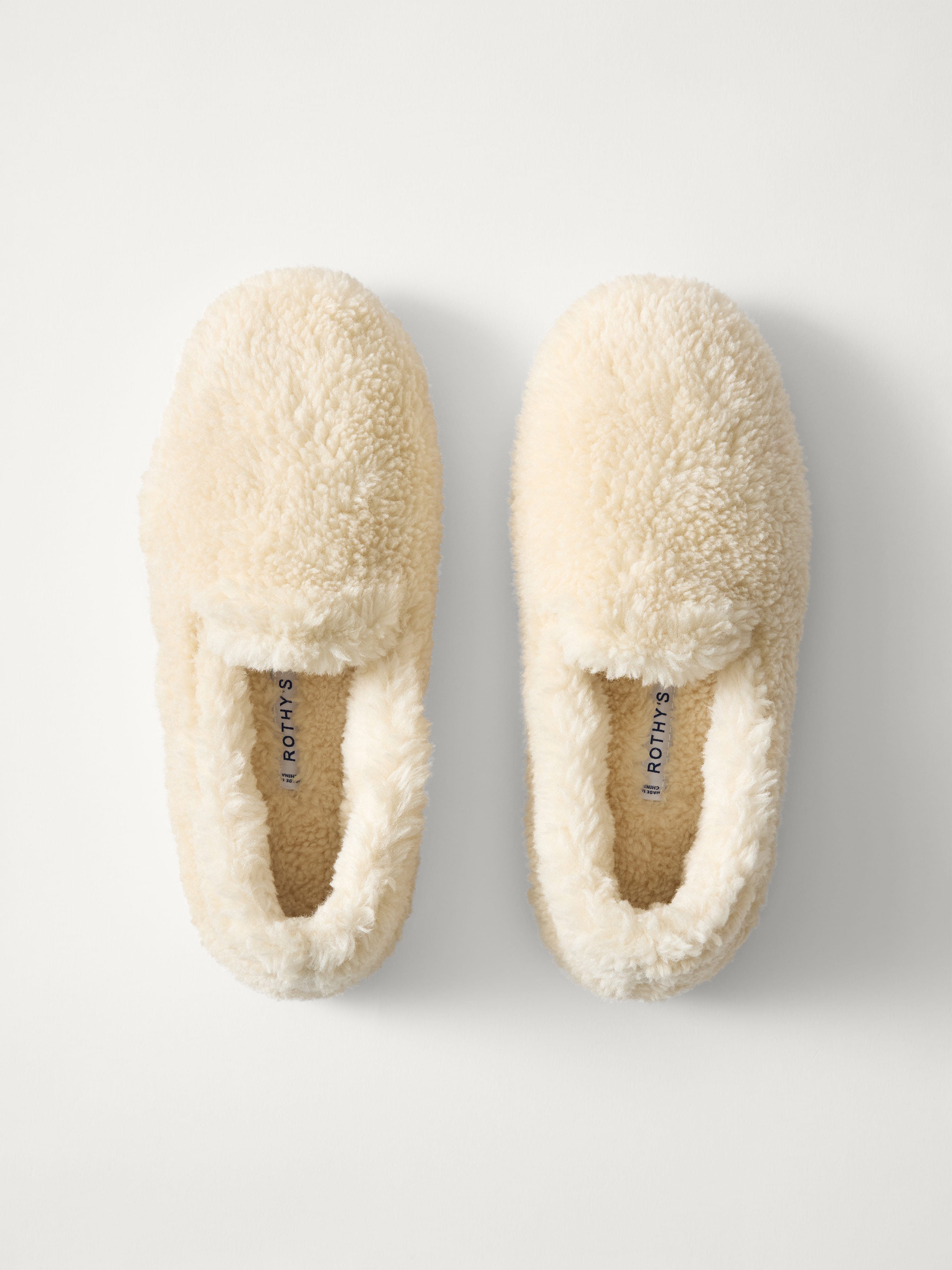 Rothy's Teddy Slipper pantofole Oat Milk peluche