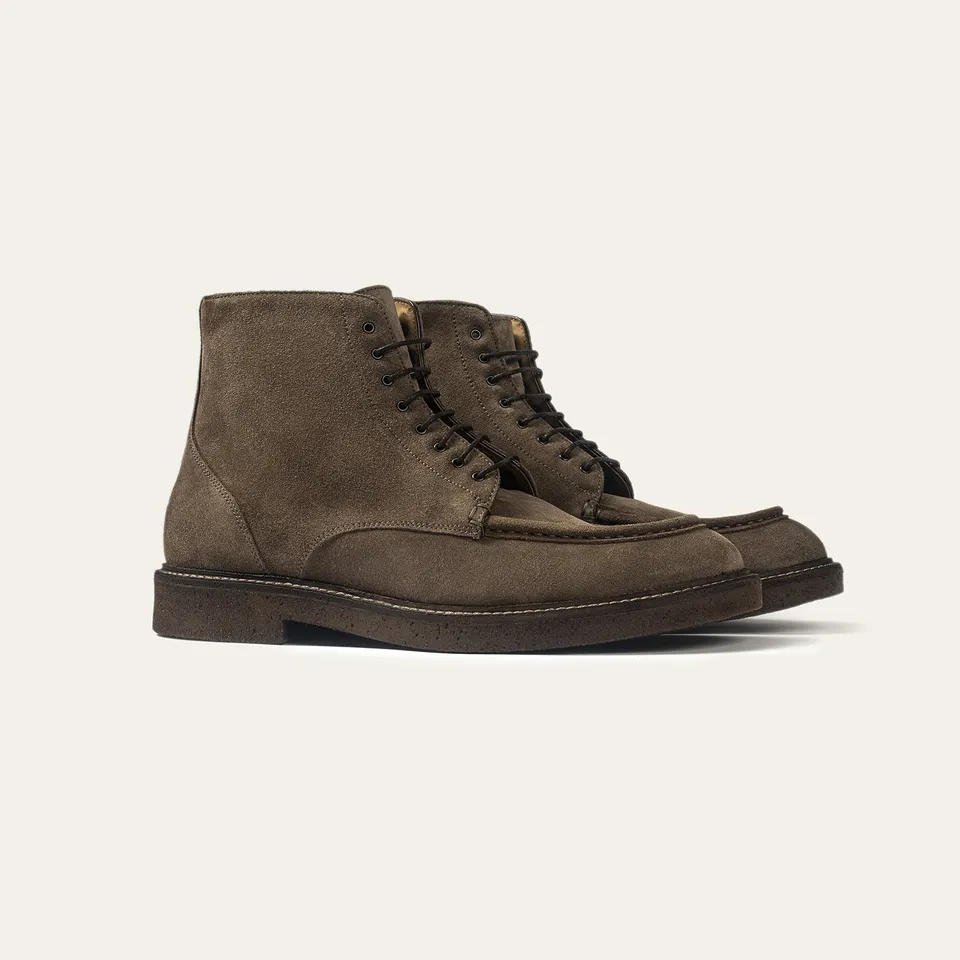 Dellovo Avella stivaletto camoscio Dark Bark