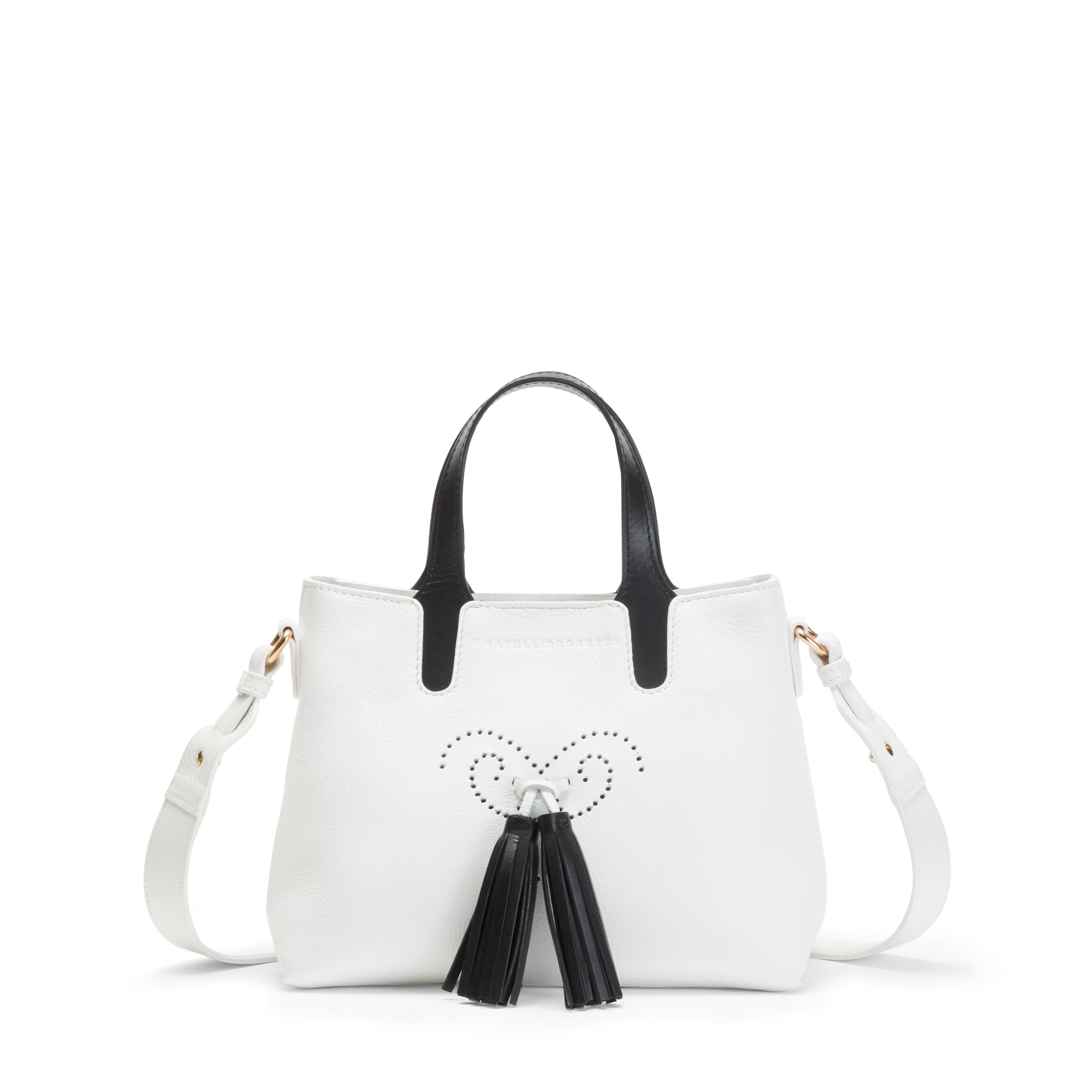 F.lli Rossetti Hobo borsa donna pelle bianco tracolla