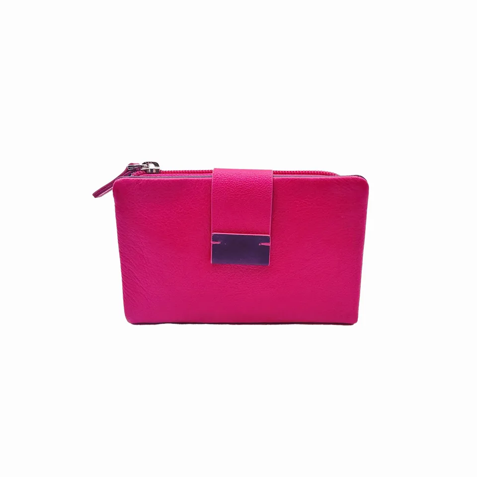 Sandro Barbera 6046 Portafoglio Donna Fucsia Blu Pelle