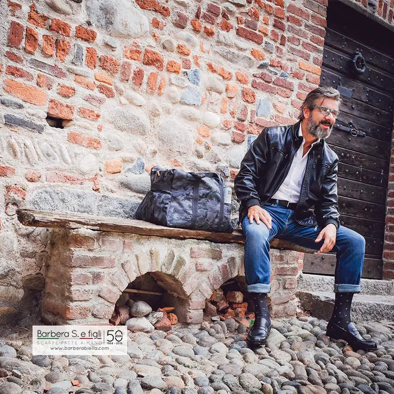 Sandro Barbera 1040 College mocassino uomo nero vitello