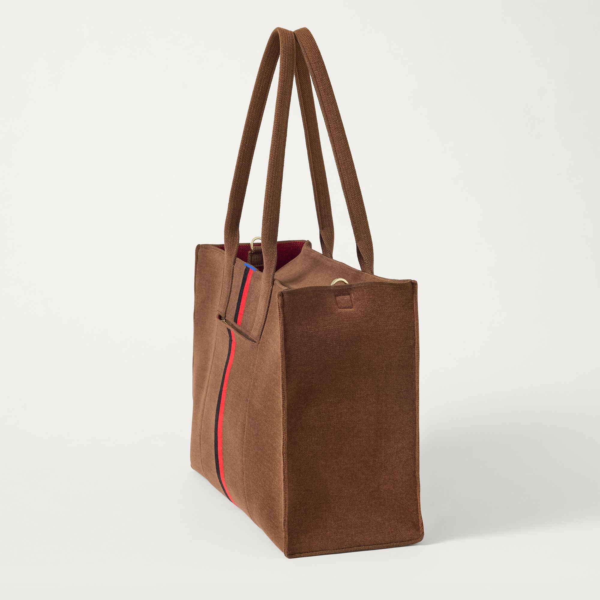 Rothy's Classic Tote tote bag ReVelvet Cinnamon Stripe marrone