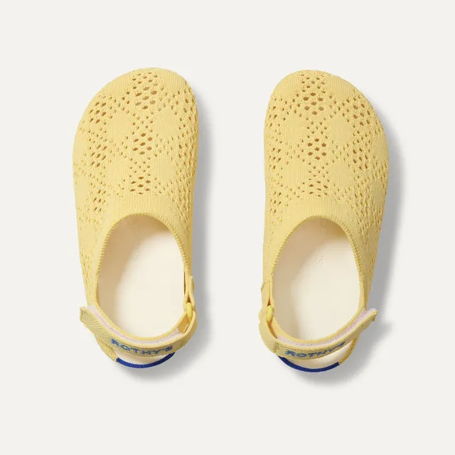 Rothy's The Kids Clog zoccoli bimbo Sunny Crochet giallo