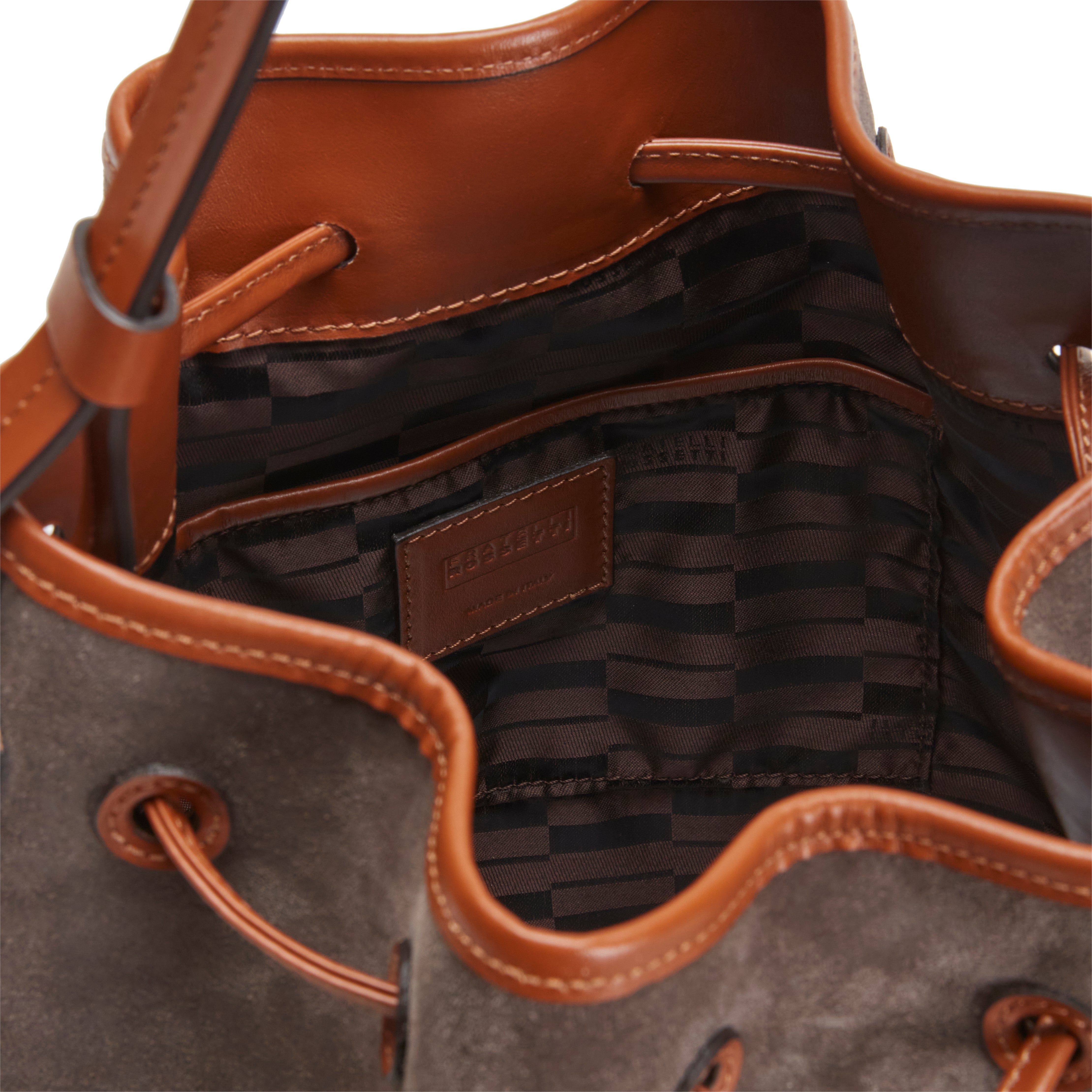 F.lli Rossetti Royal 84894 Borsa Secchiello Acciaio Suede