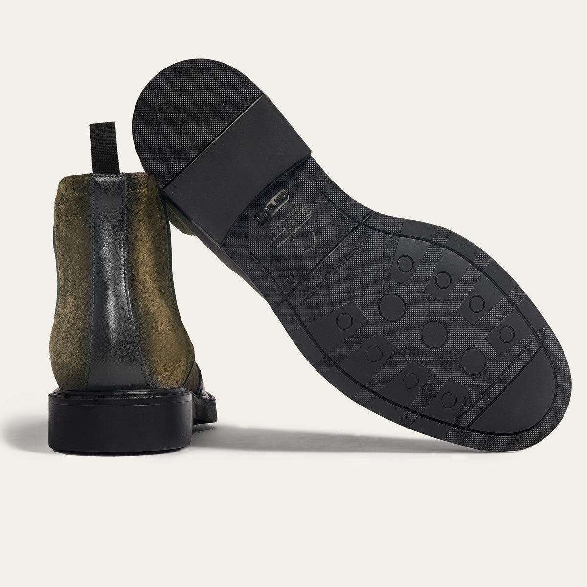 Dellovo Bruni Stivaletto Uomo nero-mility pelle bicolore