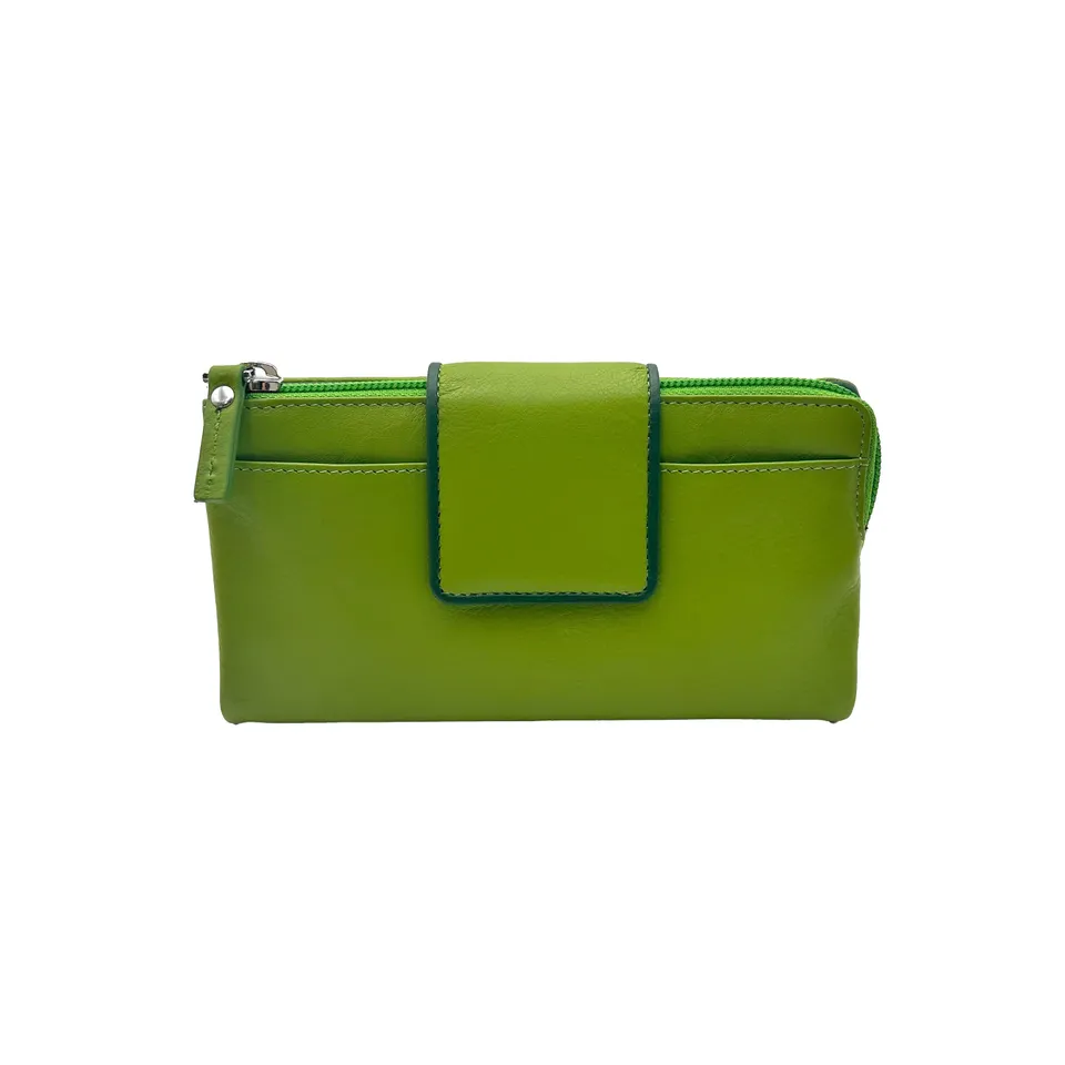 Sandro Barbera 9327 portafoglio donna verde vera pelle