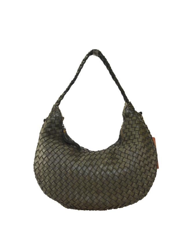 Sandro Barbera BAUF55861 Borsa Pelle Intrecciata Verdone