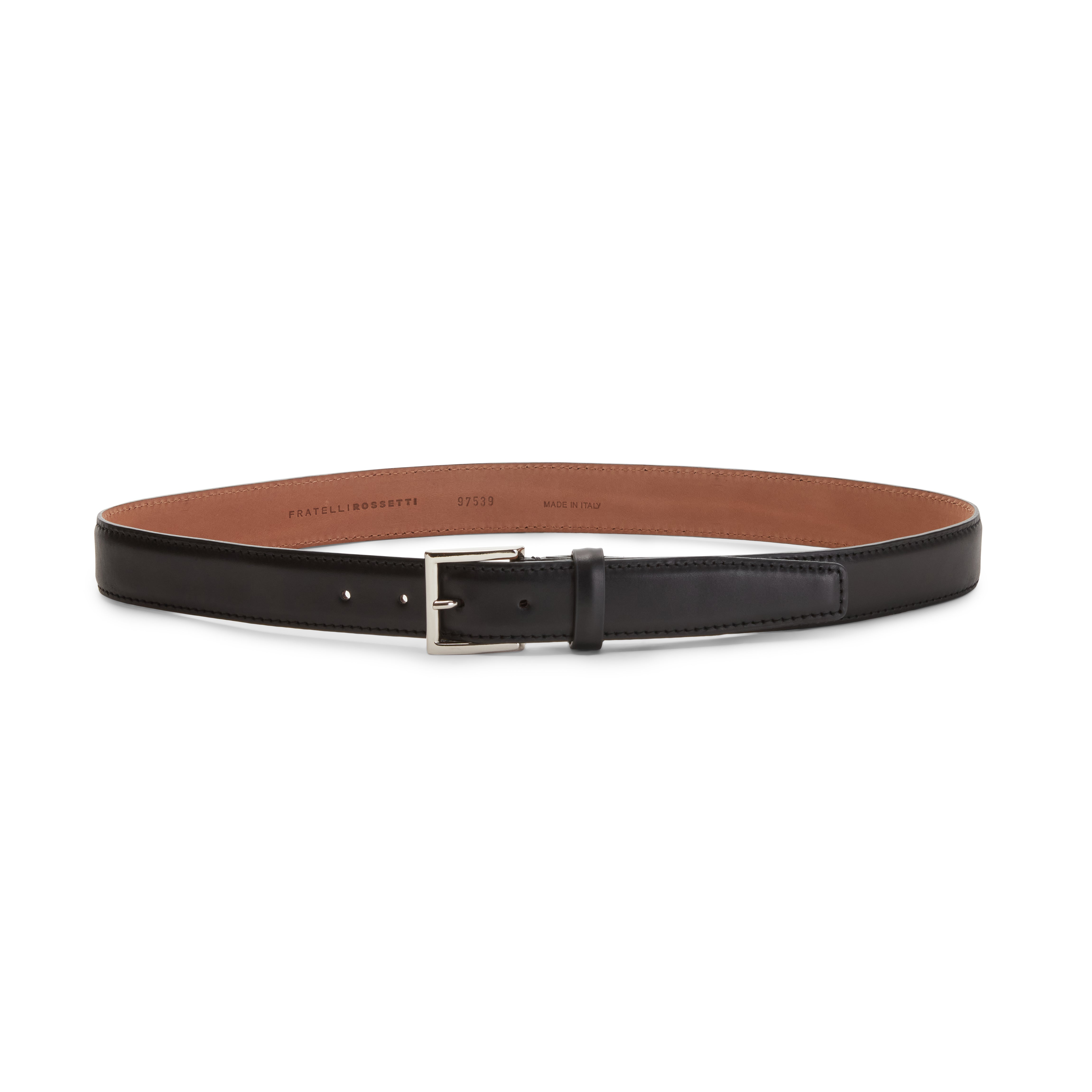 F.lli Rossetti Cintura Uomo Pelle Nera 97538 Fibbia Logo