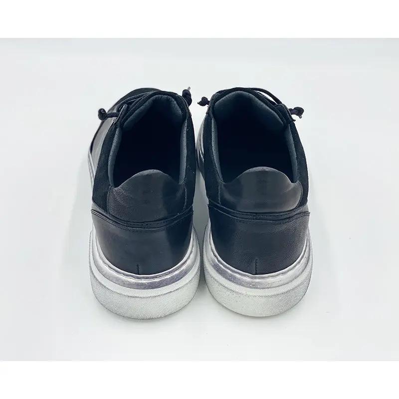Sandro Barbera Airing Maya sneaker uomo nero pelle camoscio 40
