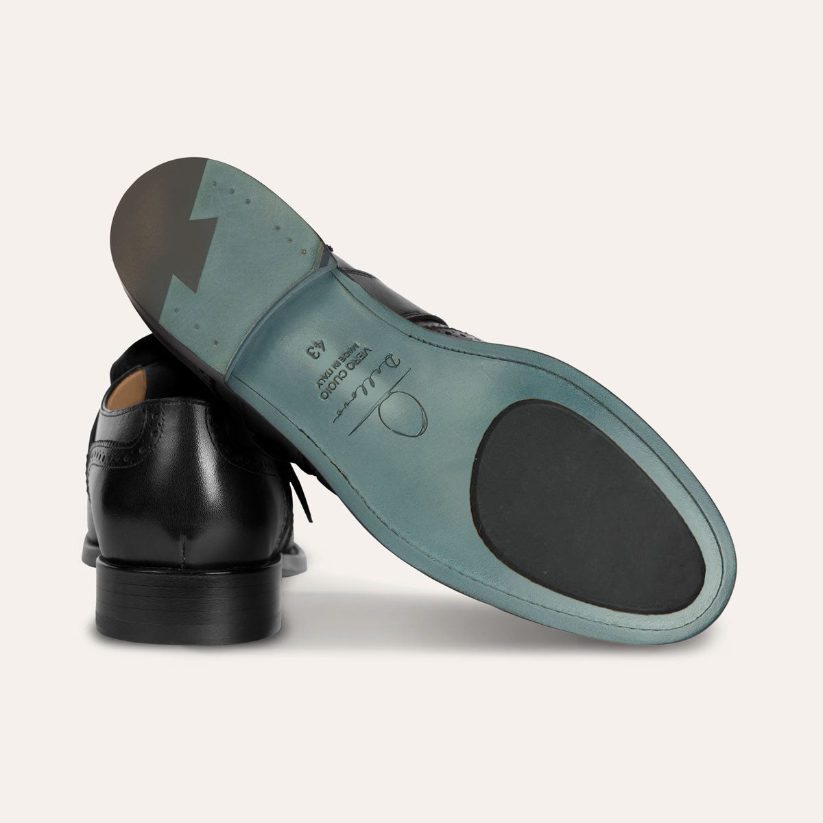 Dellovo Laes monk strap uomo pelle nero fibbia singola