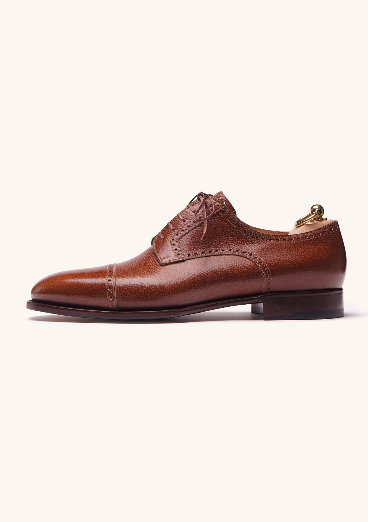 Stefano Bemer Derbies C5400 scarpe marroni hatchgrain