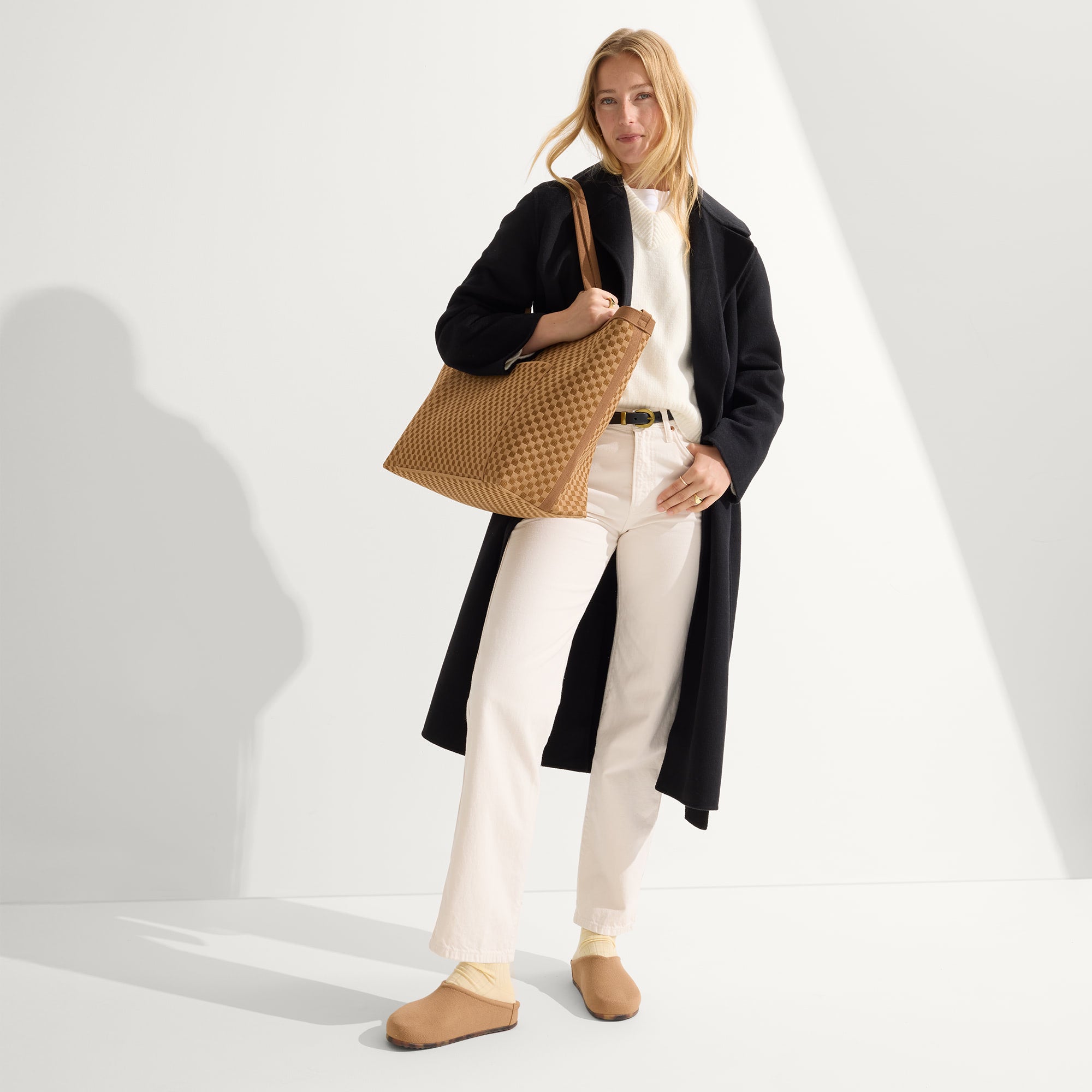 Rothy's The Zip Travel Tote borsa viaggio Hazelnut con zip