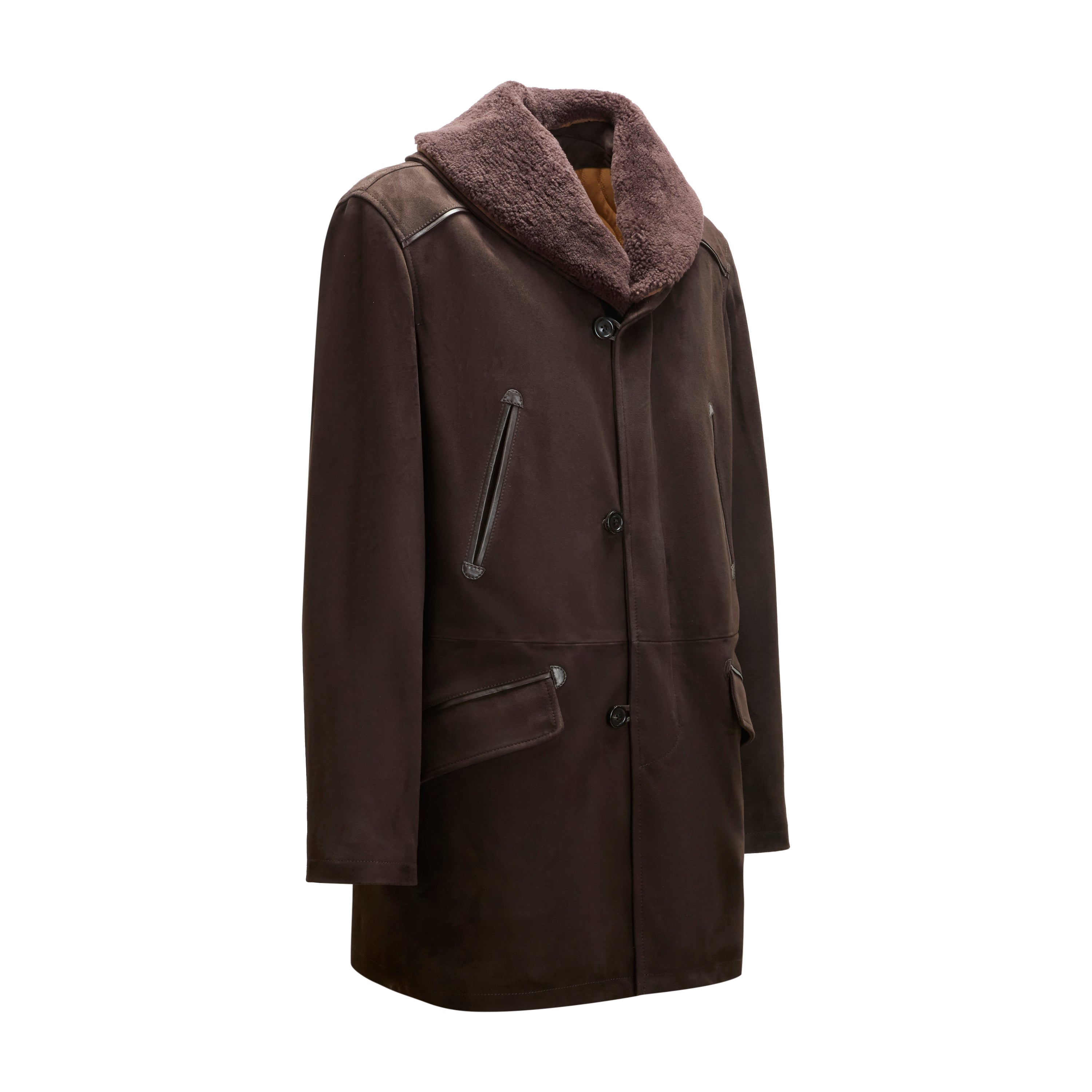 F.lli Rossetti 99801 Cappotto Uomo Moro Scamosciato