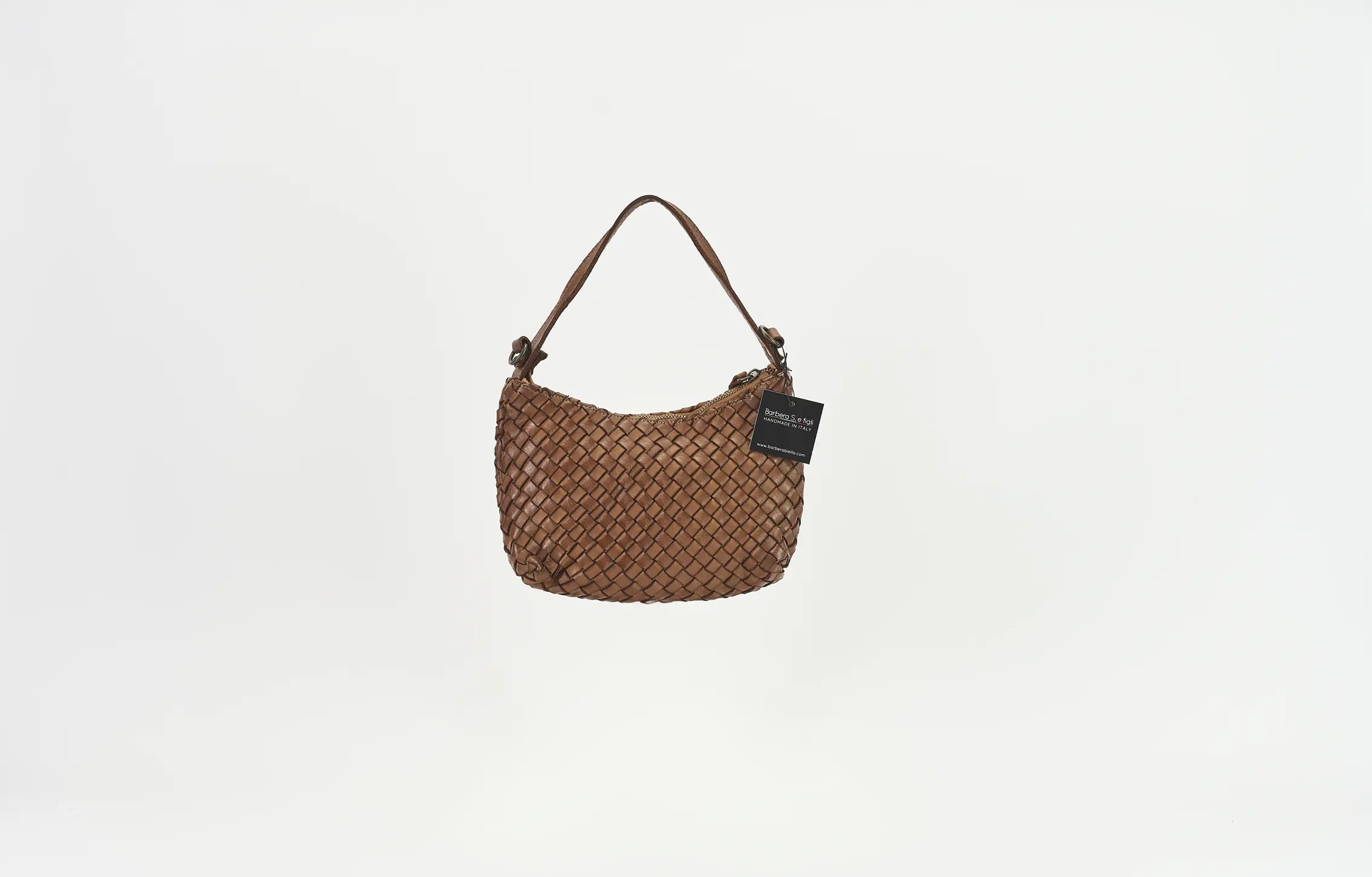 Sandro Barbera 2034 borsa intreccio cuoio 23x18x5 cm