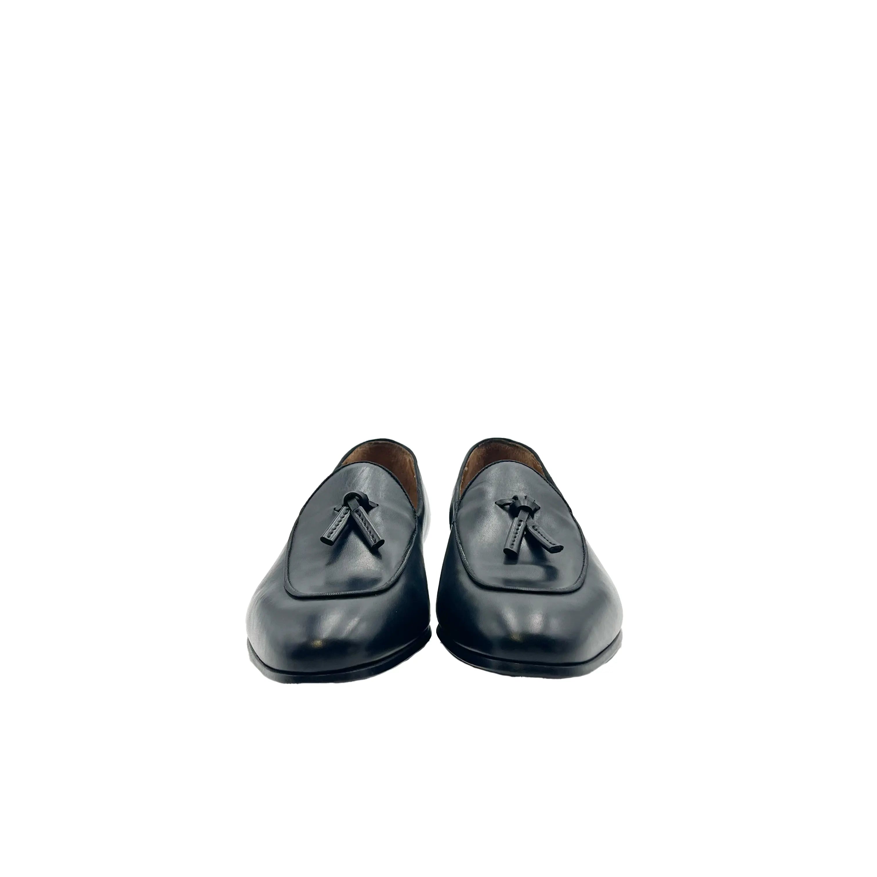Sandro Barbera 45225 mocassini uomo nero belgian loafer