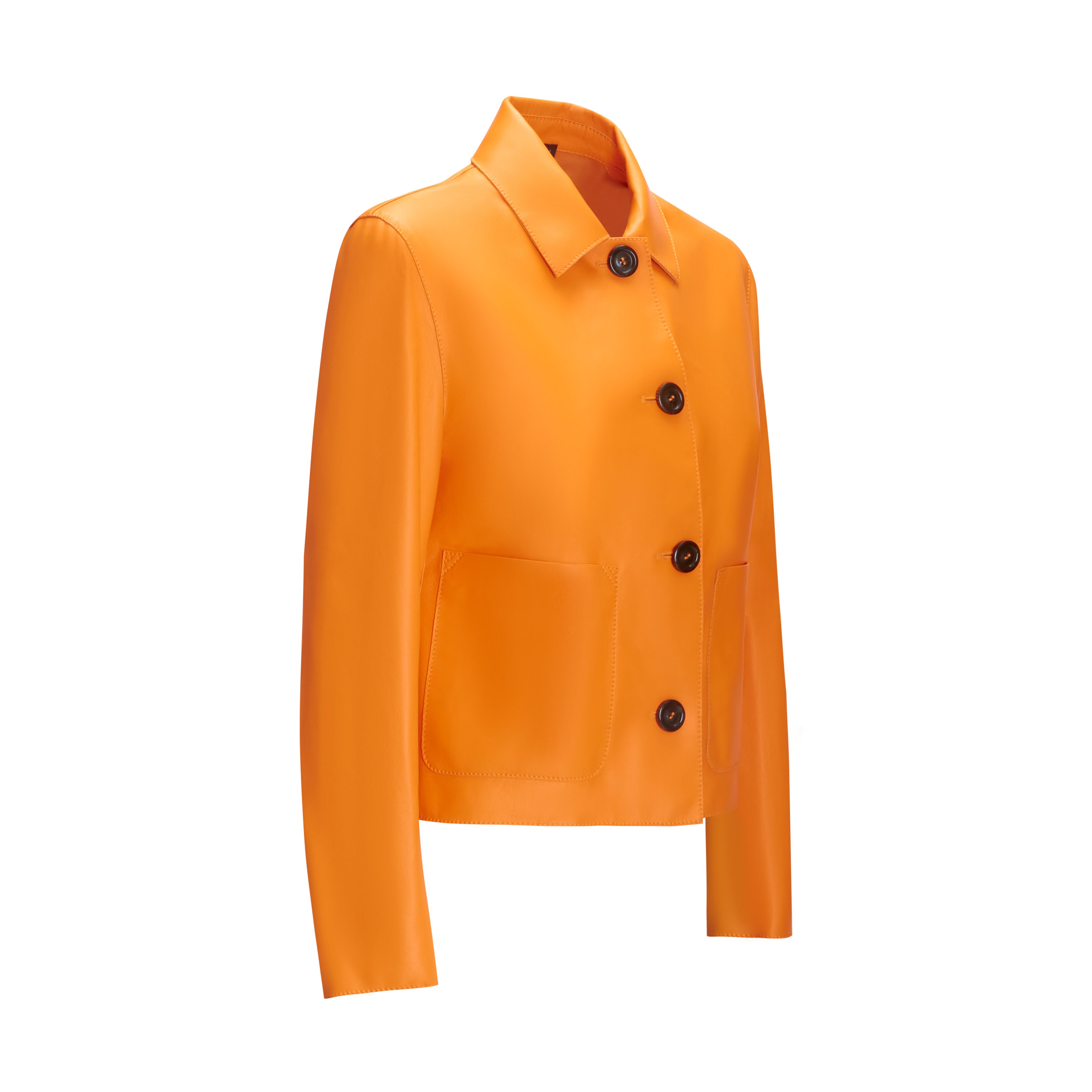 F.lli Rossetti giubbino 98324 giacca pelle arancio cropped