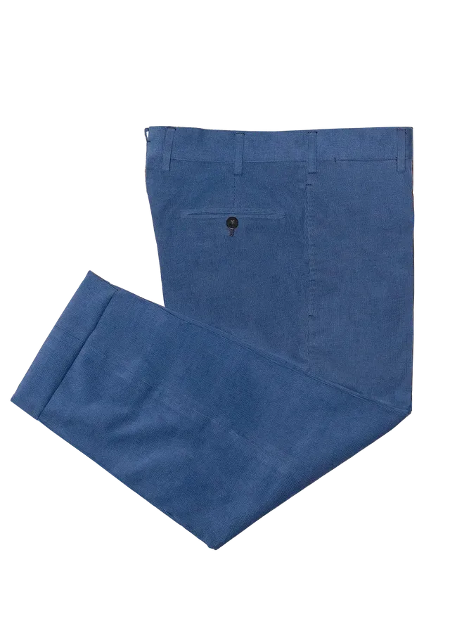 Stefano Bemer Trousers Pantaloni Velluto Azzurro 52