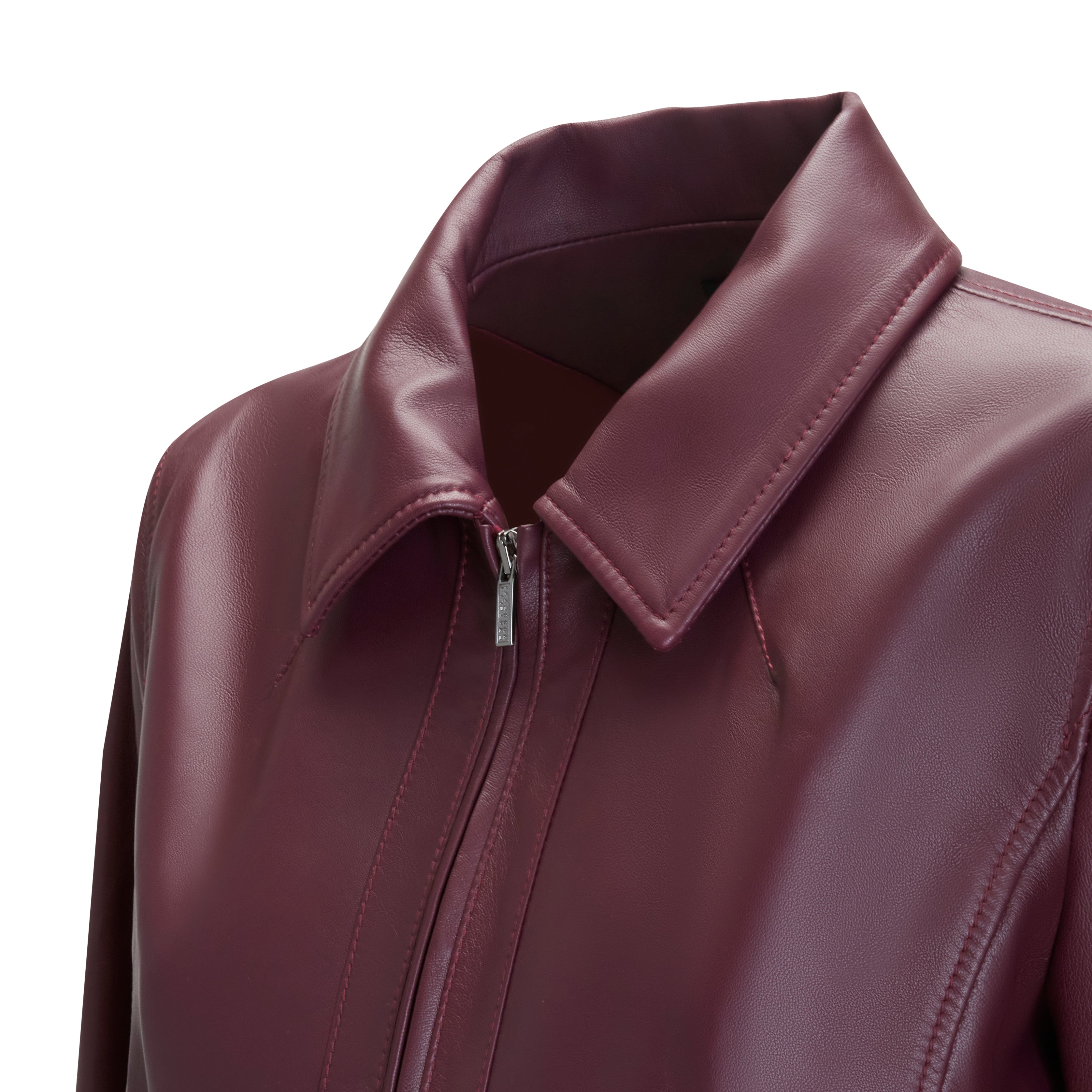 F.lli Rossetti giacca pelle nappa bordeaux donna