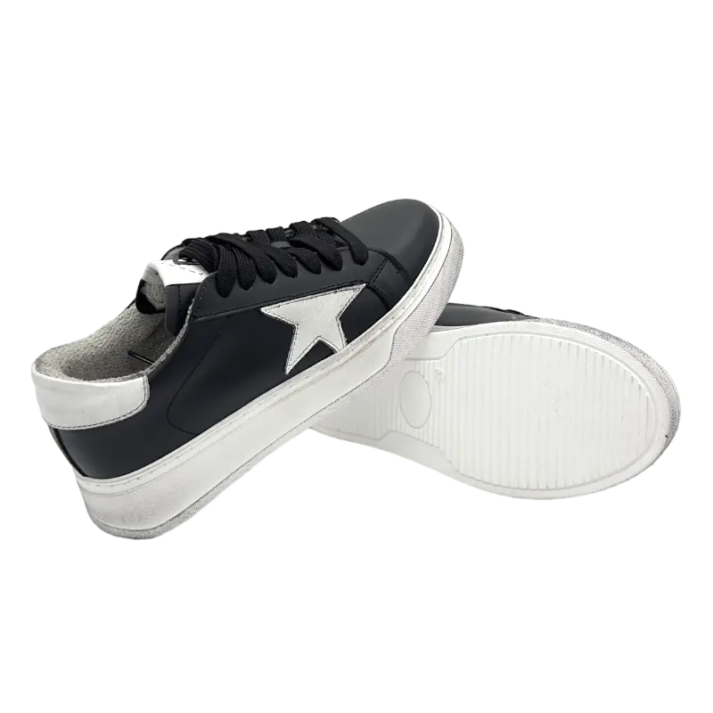 Sandro Barbera B68 Hollywood Black Sneaker Nero in Pelle