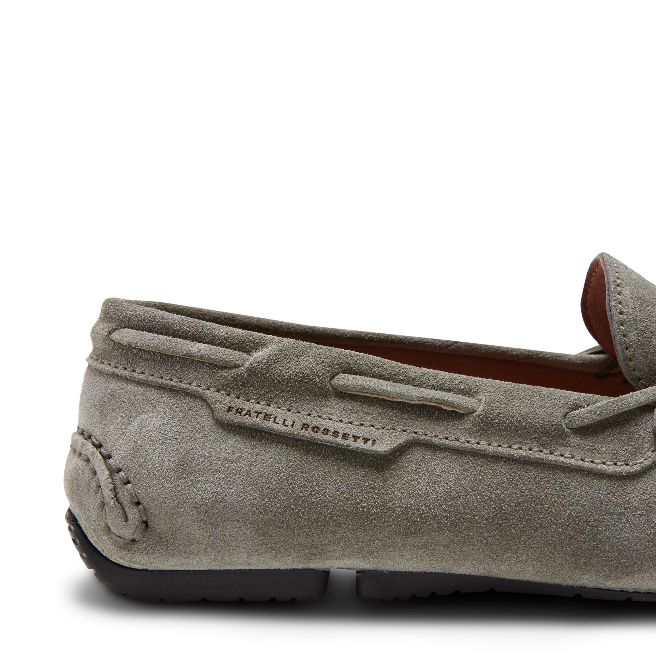 F.lli Rossetti Mocassino driver suede kaki leggero