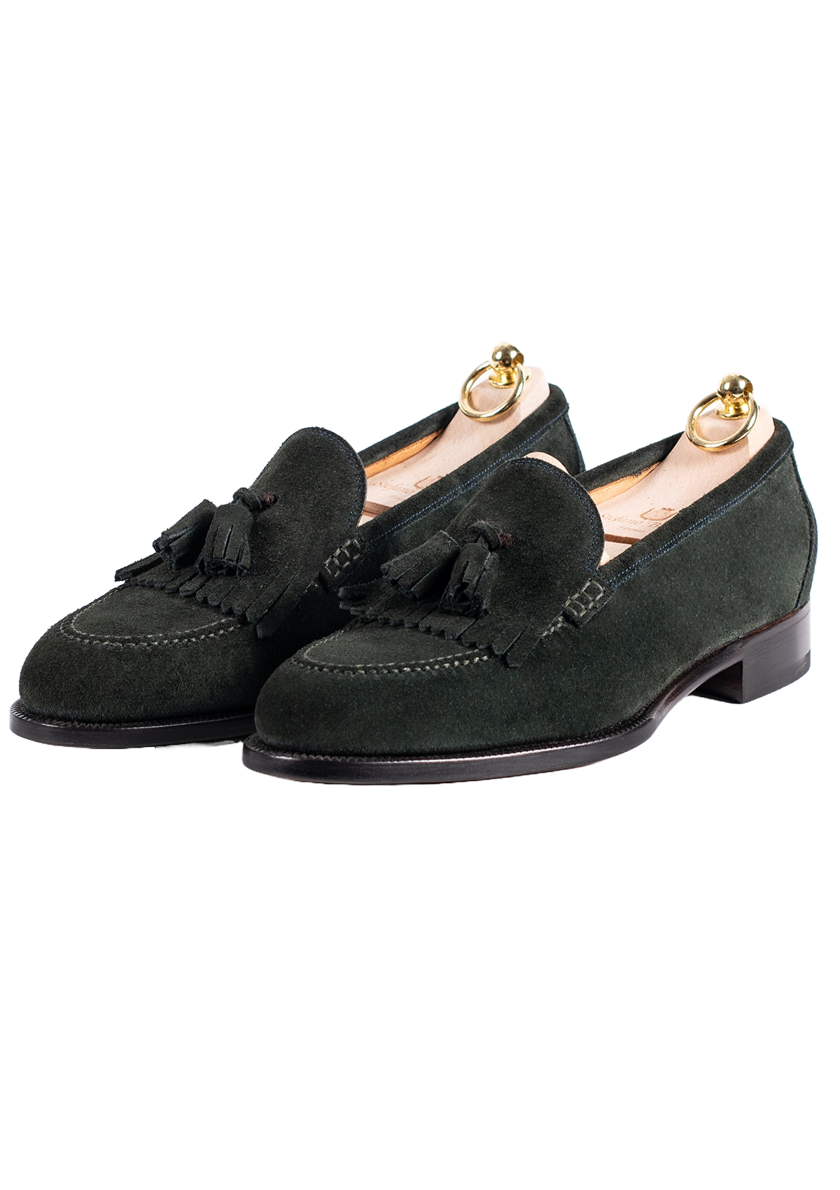 Stefano Bemer Loafers C1199 mocassini verde camoscio