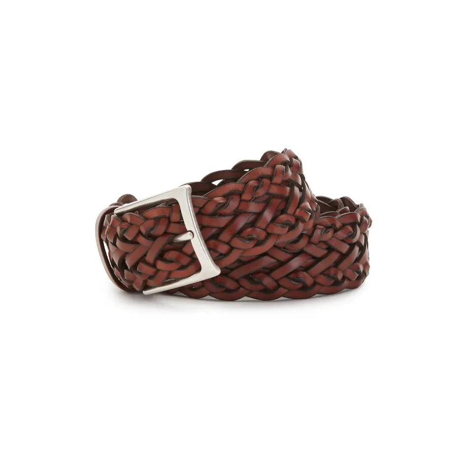 F.lli Rossetti Accessories Man 97538 Cintura Castagna Intrecciata